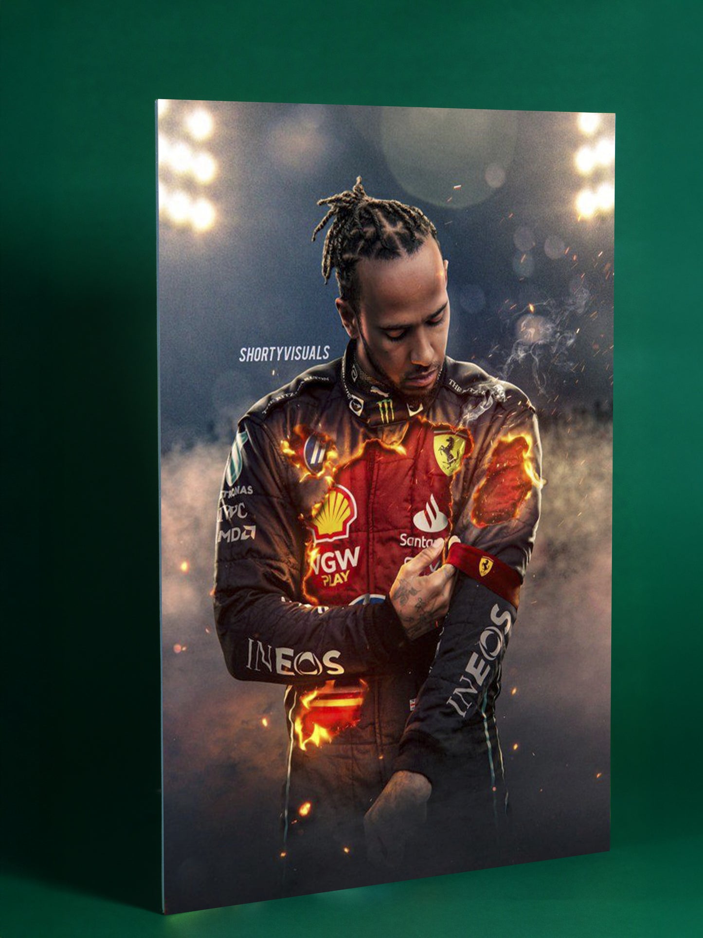 Lewis Hamilton – Ferrari Ignition Spotlight Poster