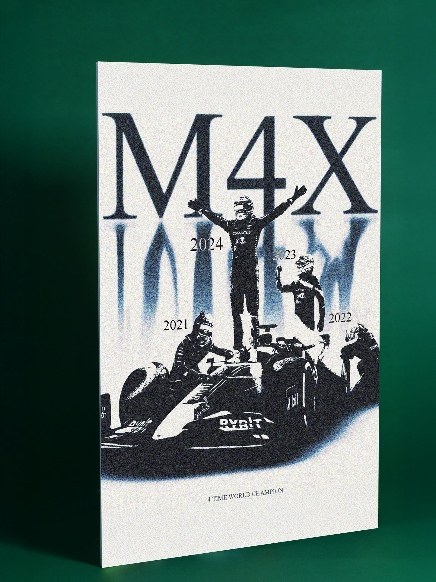 Max Verstappen – 4X Champion Minimalist Poster
