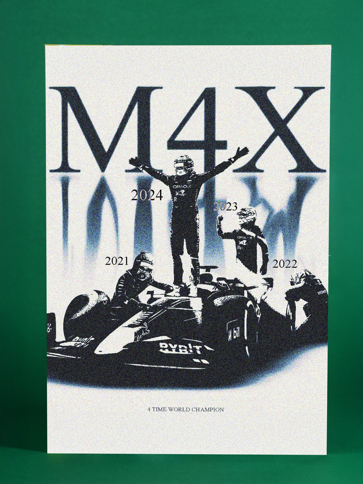Max Verstappen – 4X Champion Minimalist Poster