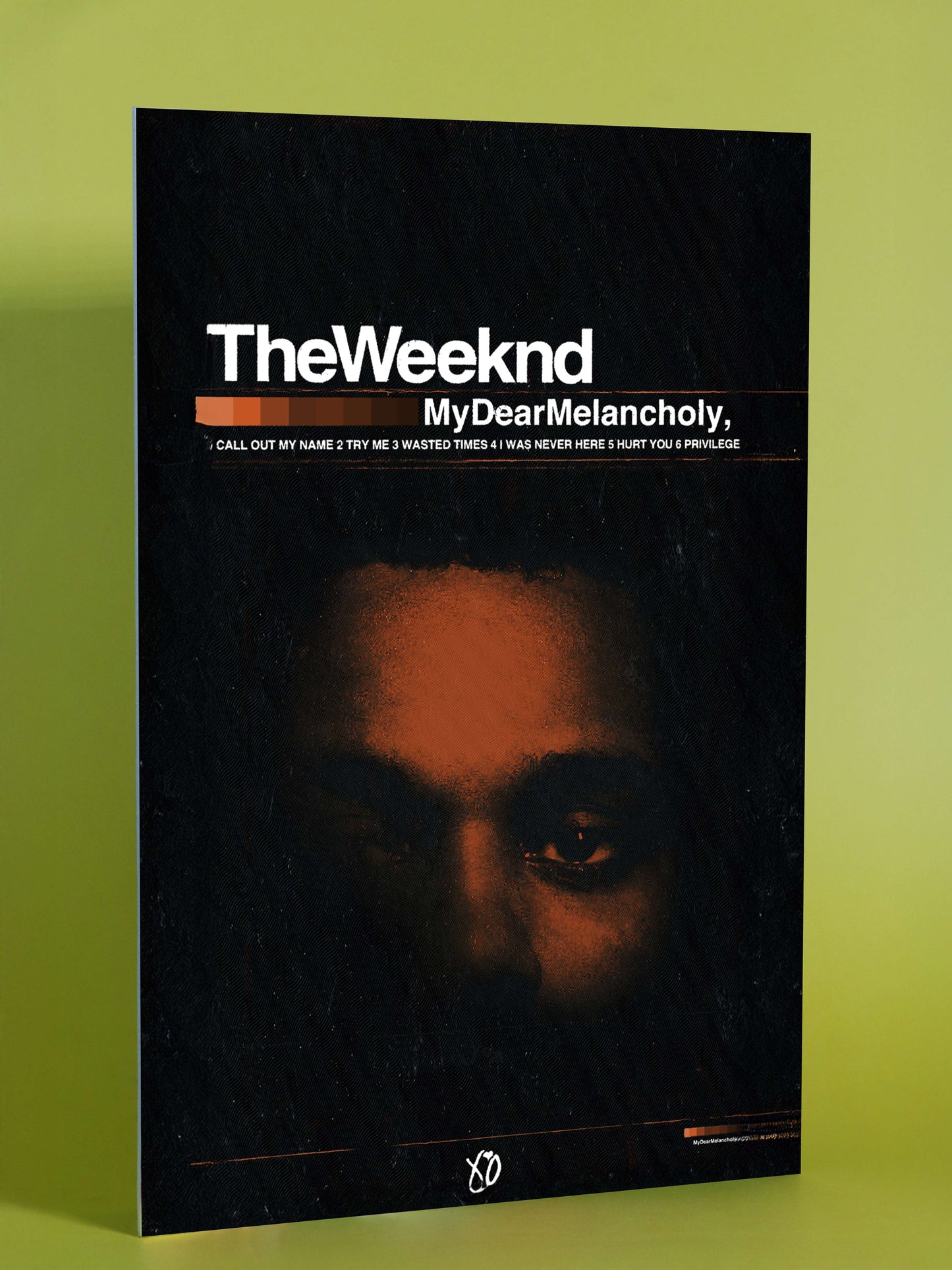 The Weeknd “My Dear Melancholy,” Minimalist Poster