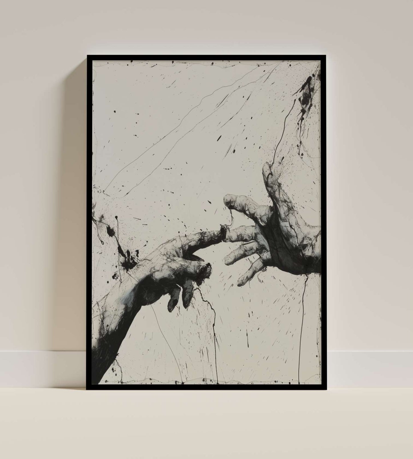Expressive Ink Hands Art Print