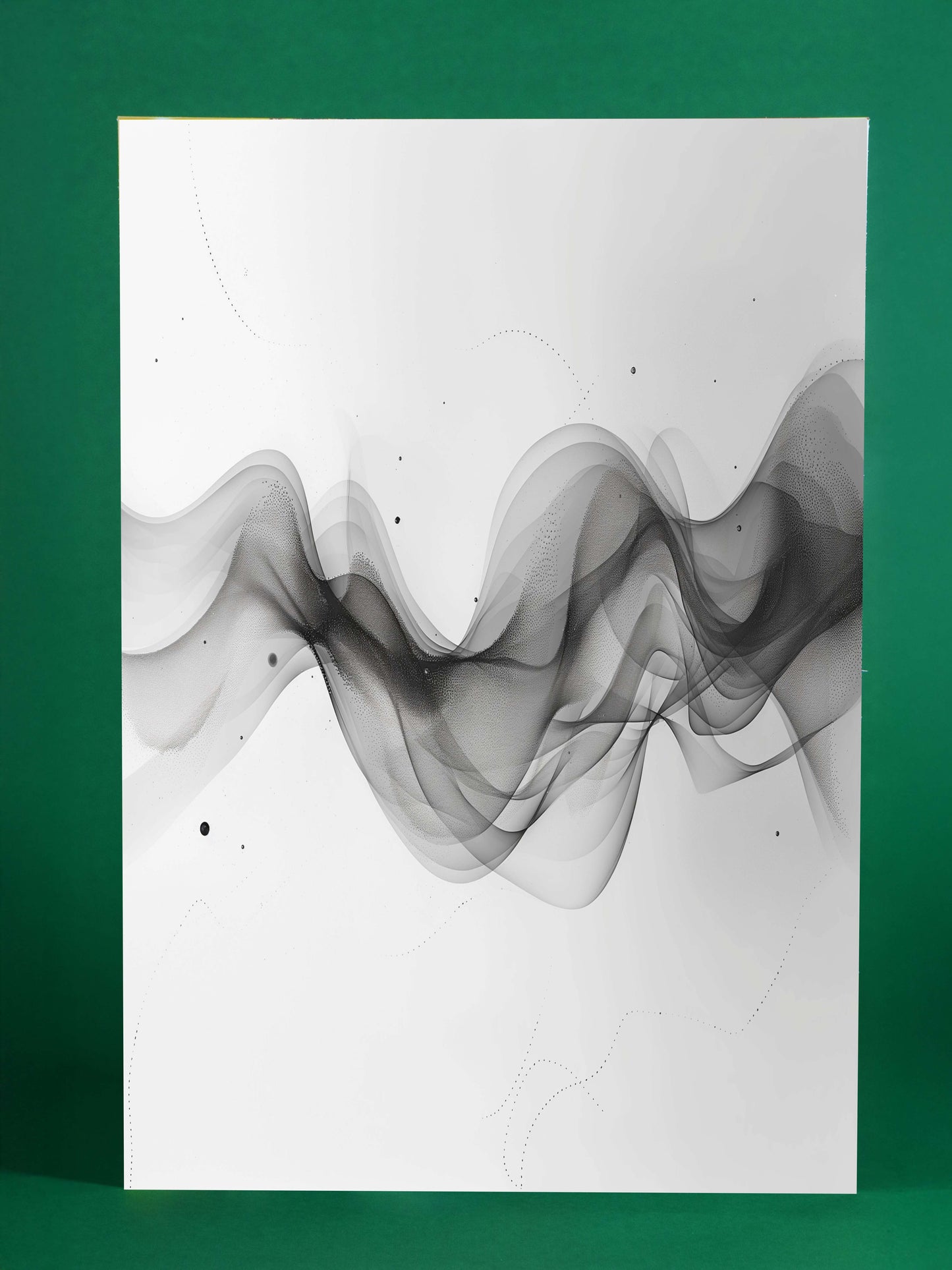 Ethereal Waves - Monochrome Abstract Poster