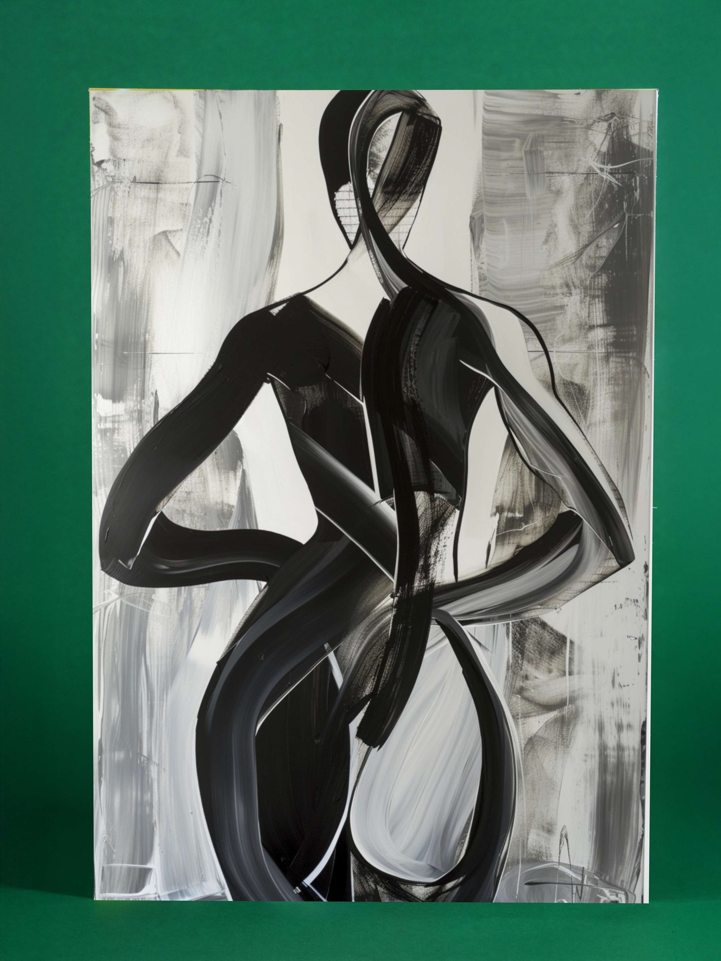 Abstract Expressionist Figure Poster
