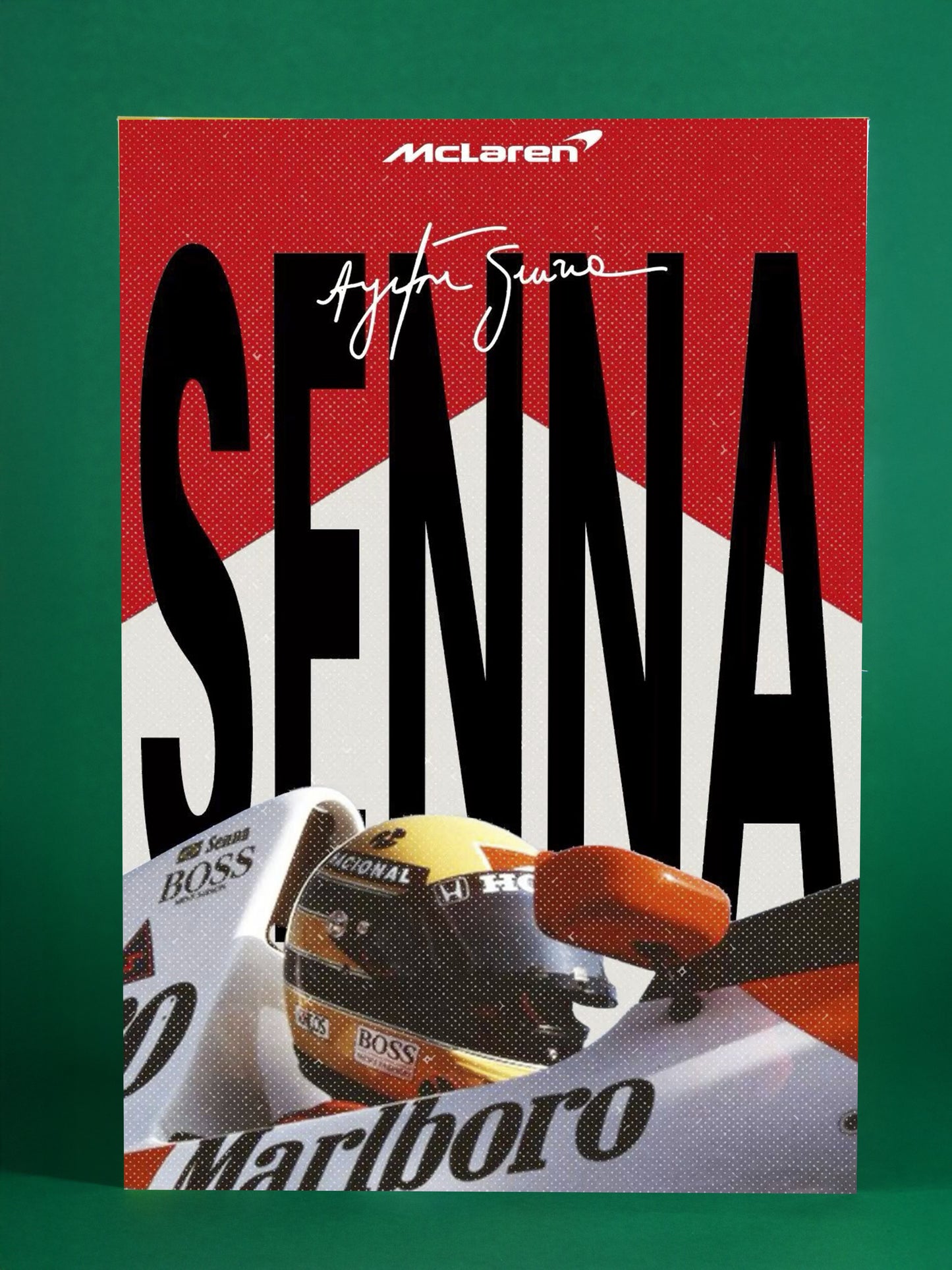 Ayrton Senna – McLaren Bold Typography Poster
