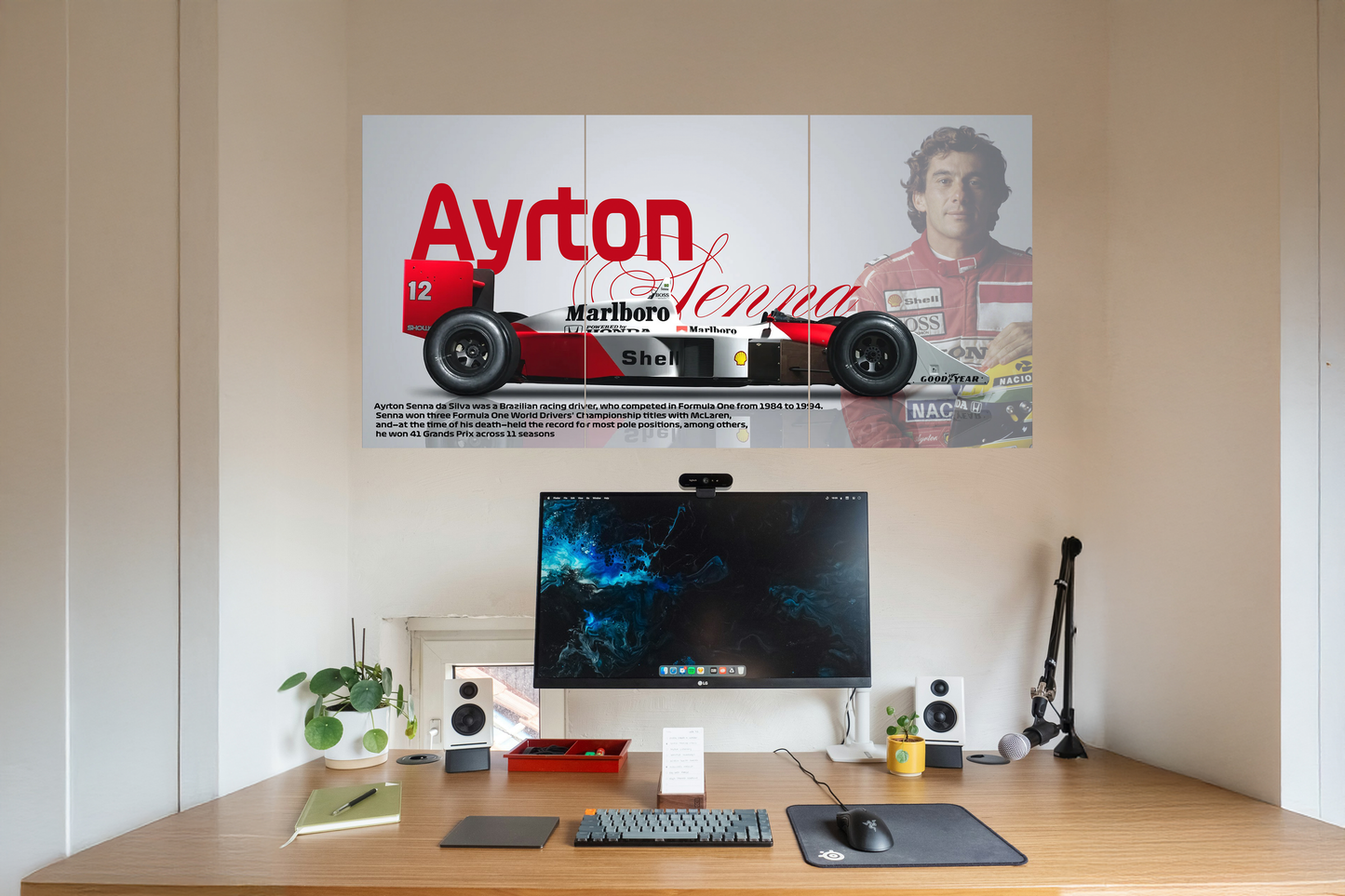 Ayrton Senna Split Poster