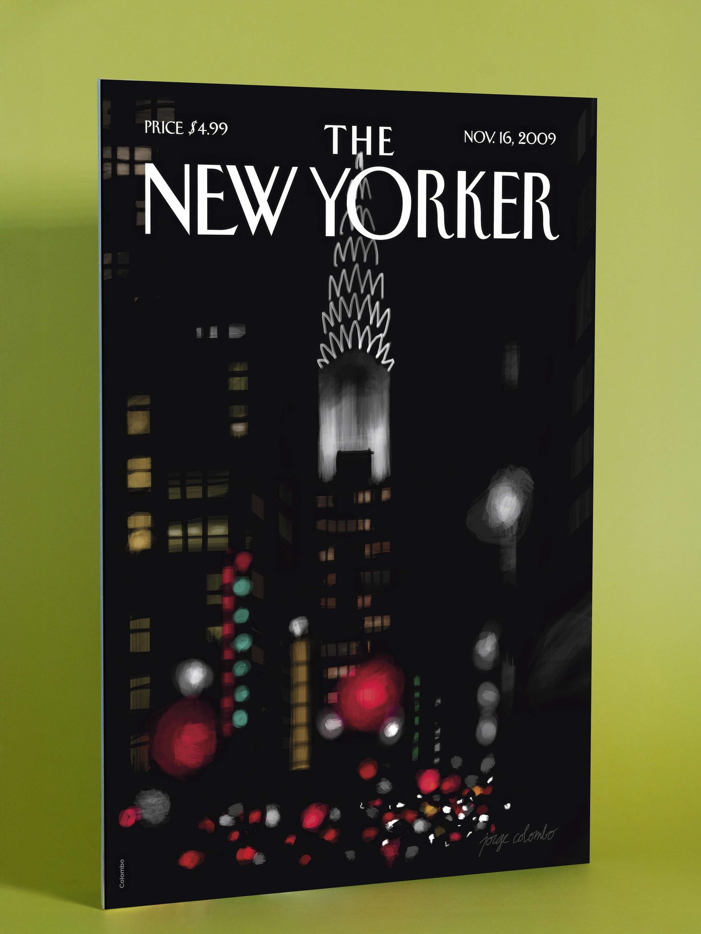 Chrysler Lights New Yorker Cover Print – November 16, 2009