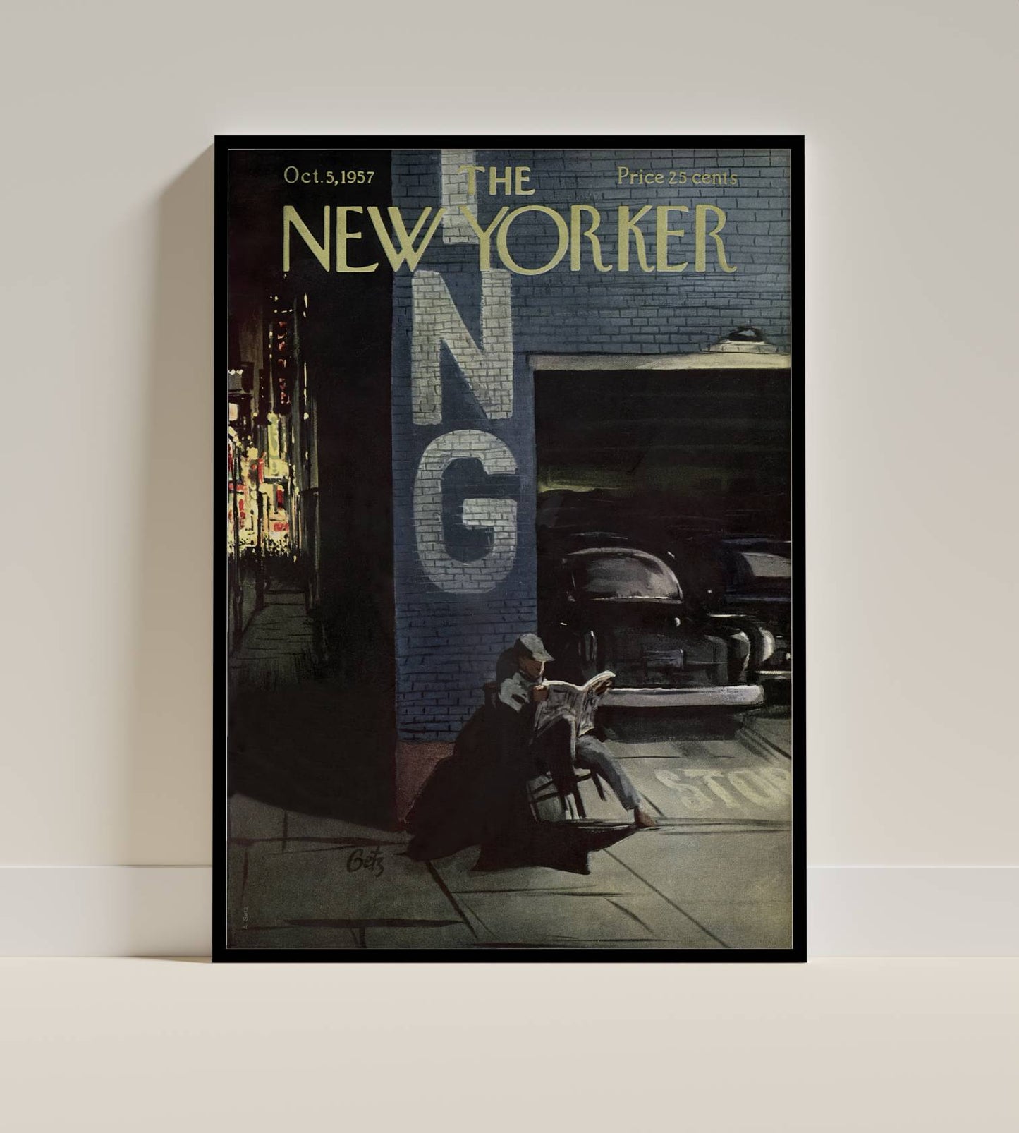 Nighttime City Reading – The New Yorker, October 5, 1957