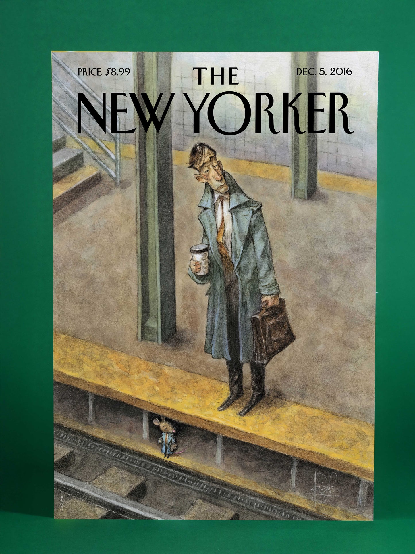 Subway Morning – The New Yorker Cover (Dec 5, 2016)