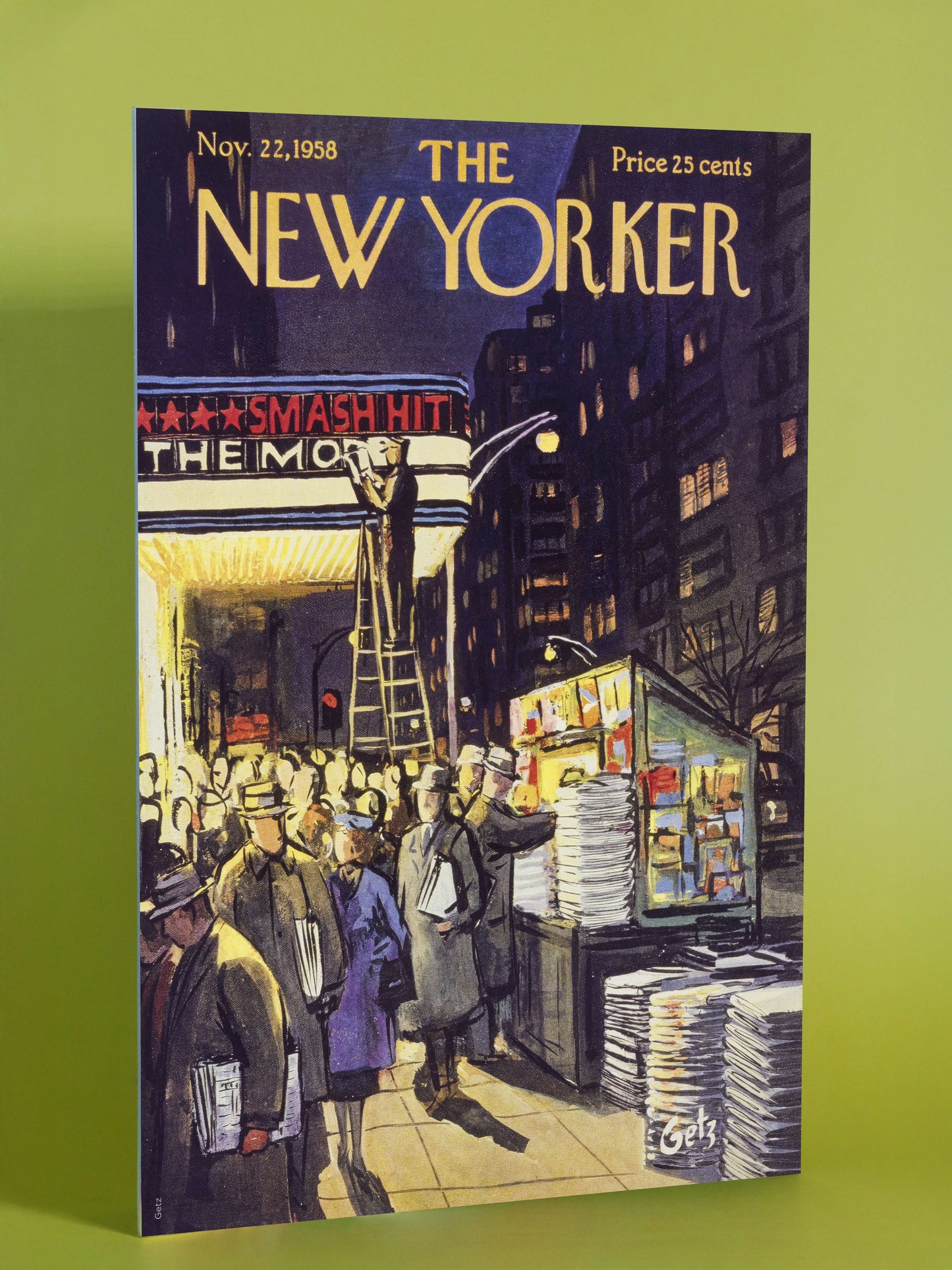 Vintage New Yorker Cover Print – November 22, 1958
