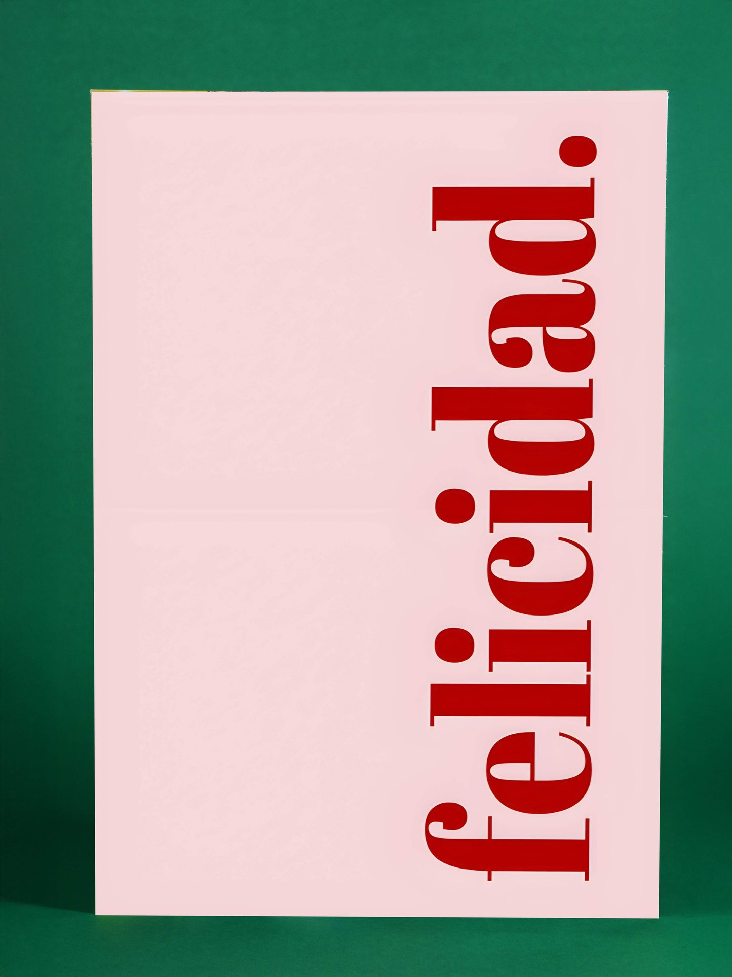 Felicidad Vertical Spanish Poster