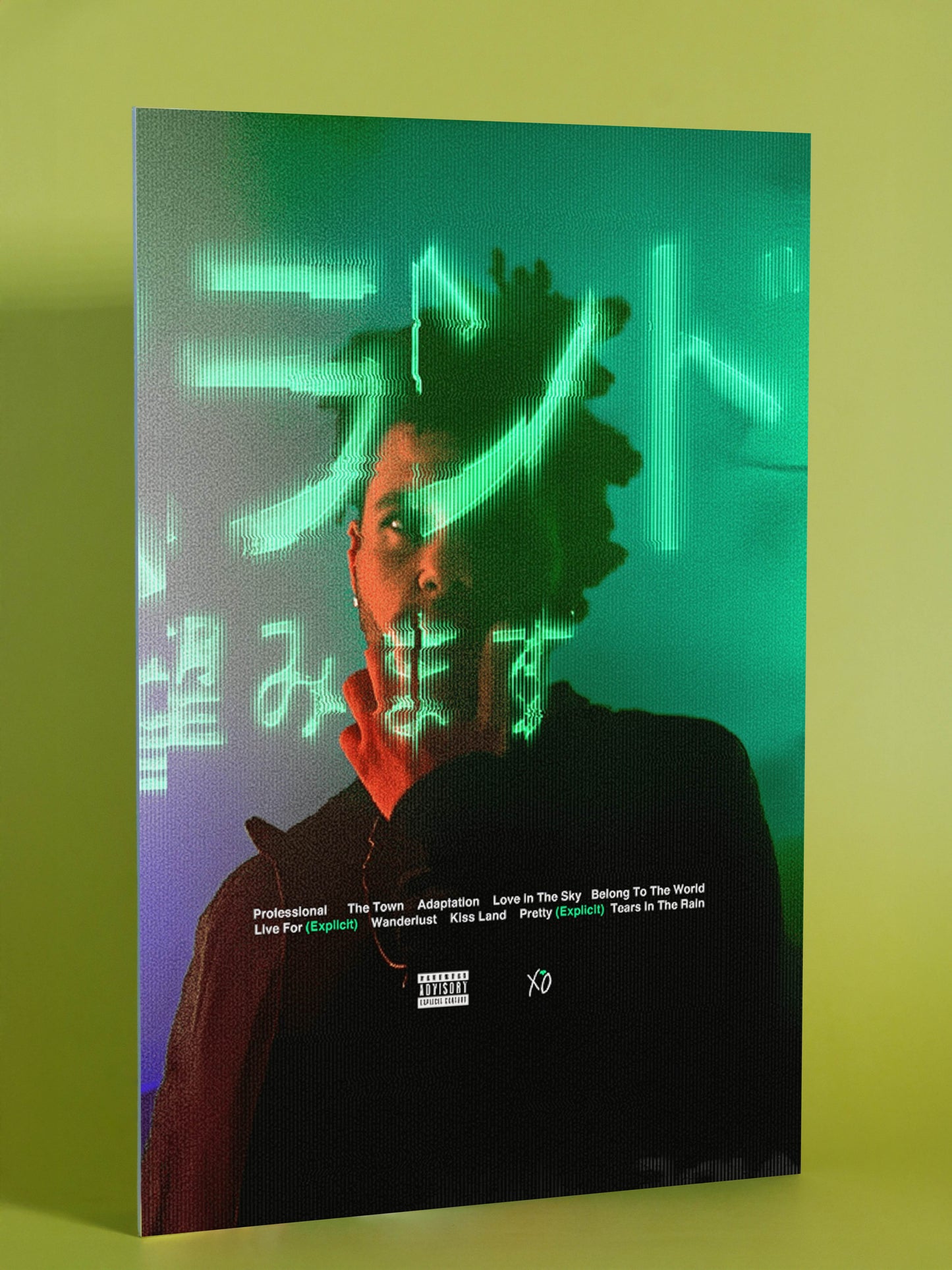 The Weeknd Neon Lyrics Poster