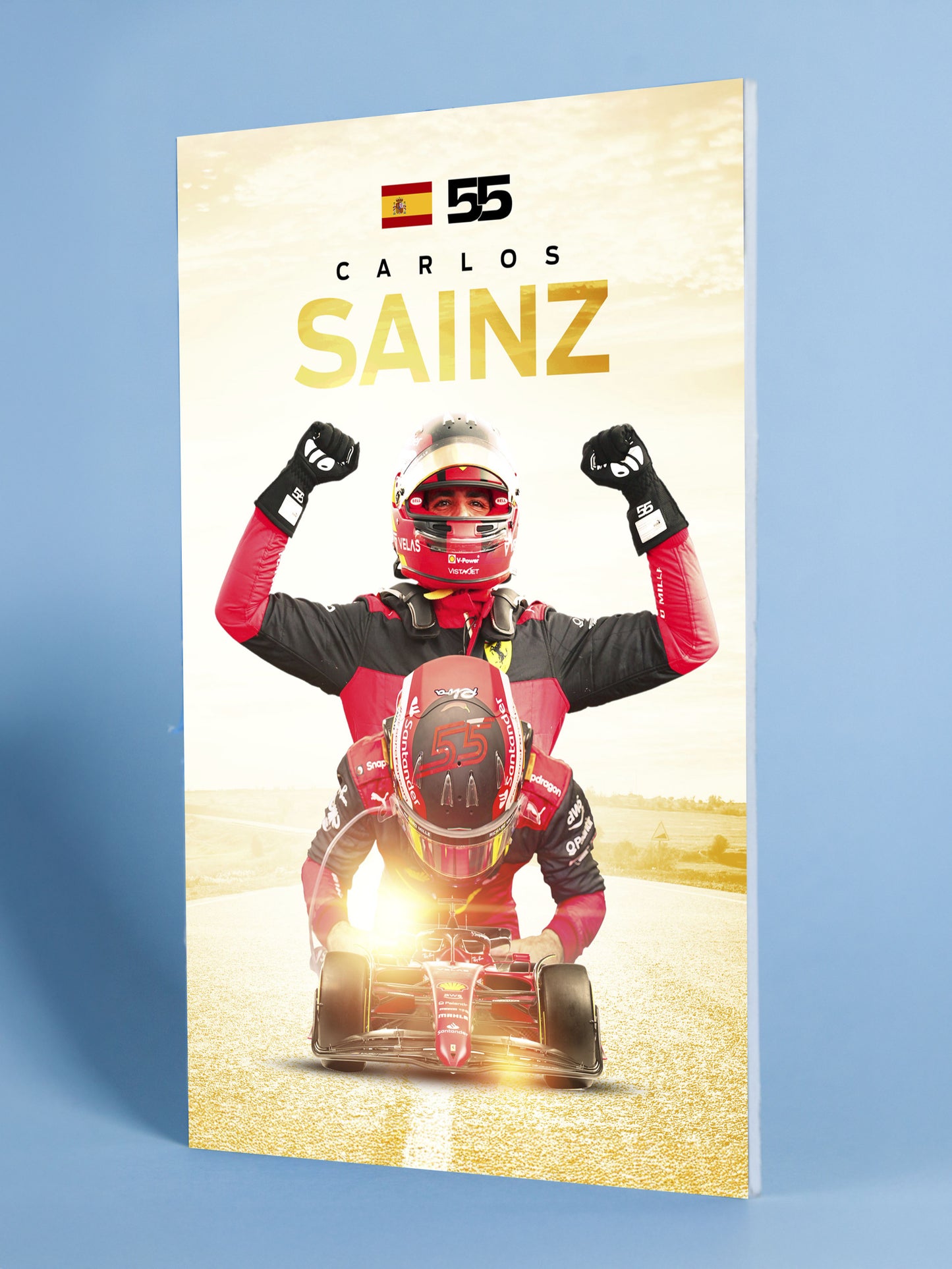 Carlos Sainz Ferrari F1 Poster