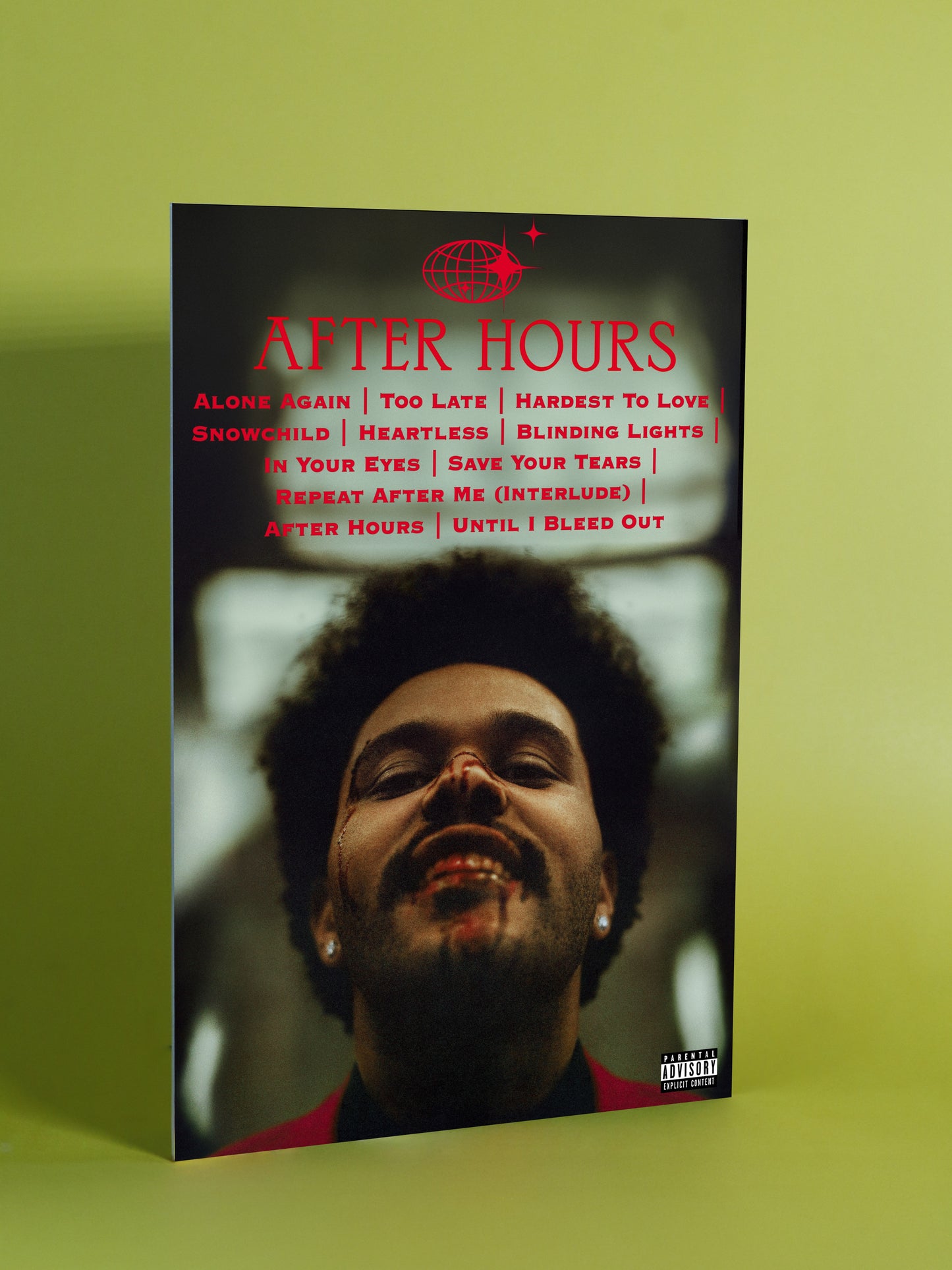 The Weeknd – After Hours Poster (Blood Edition)