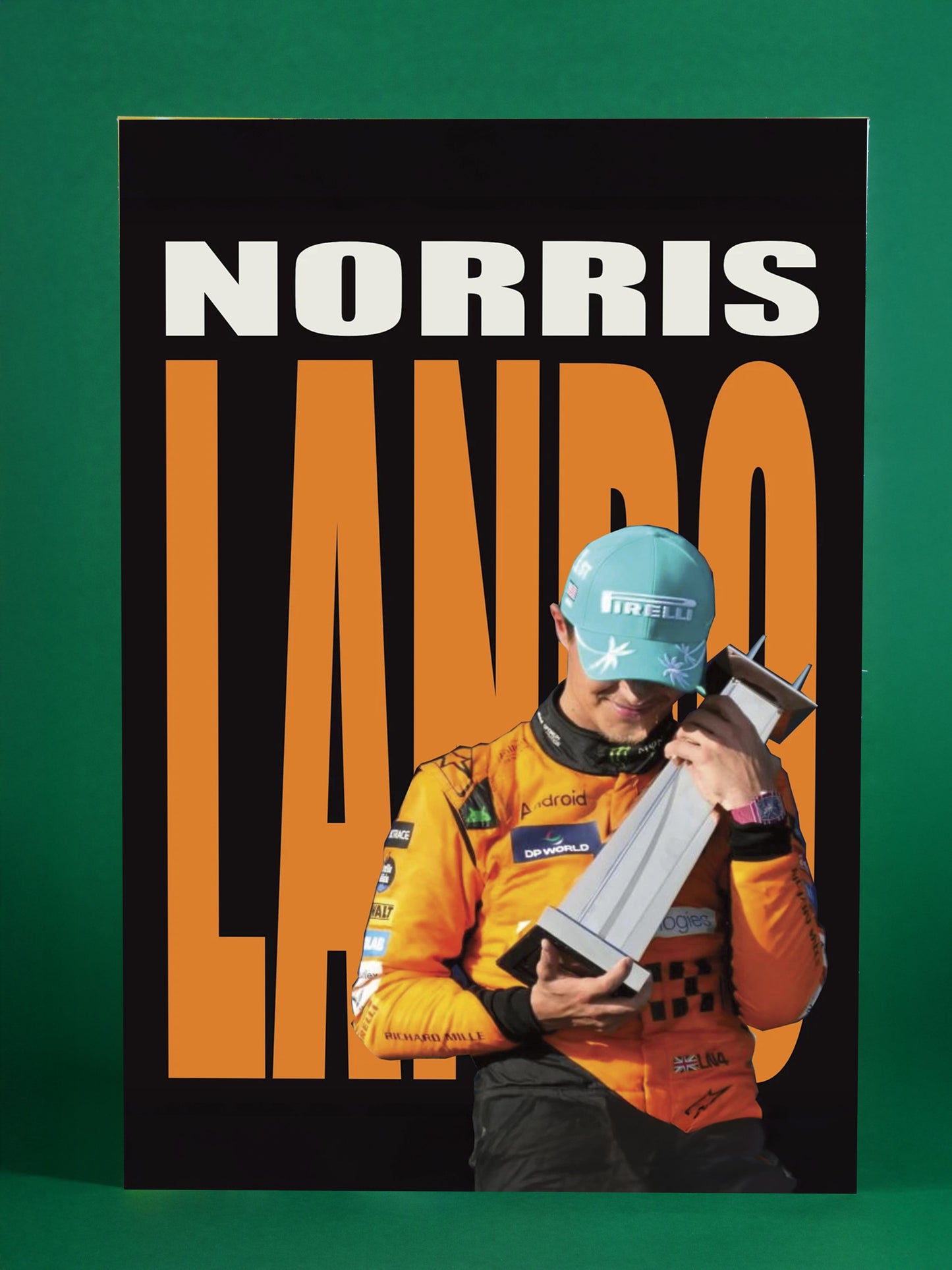 Lando Norris Racing Triumph Poster