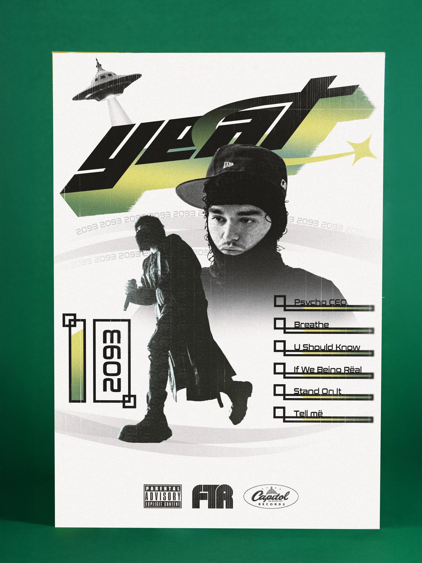 Yeat “2093” Futuristic Rap Album Poster