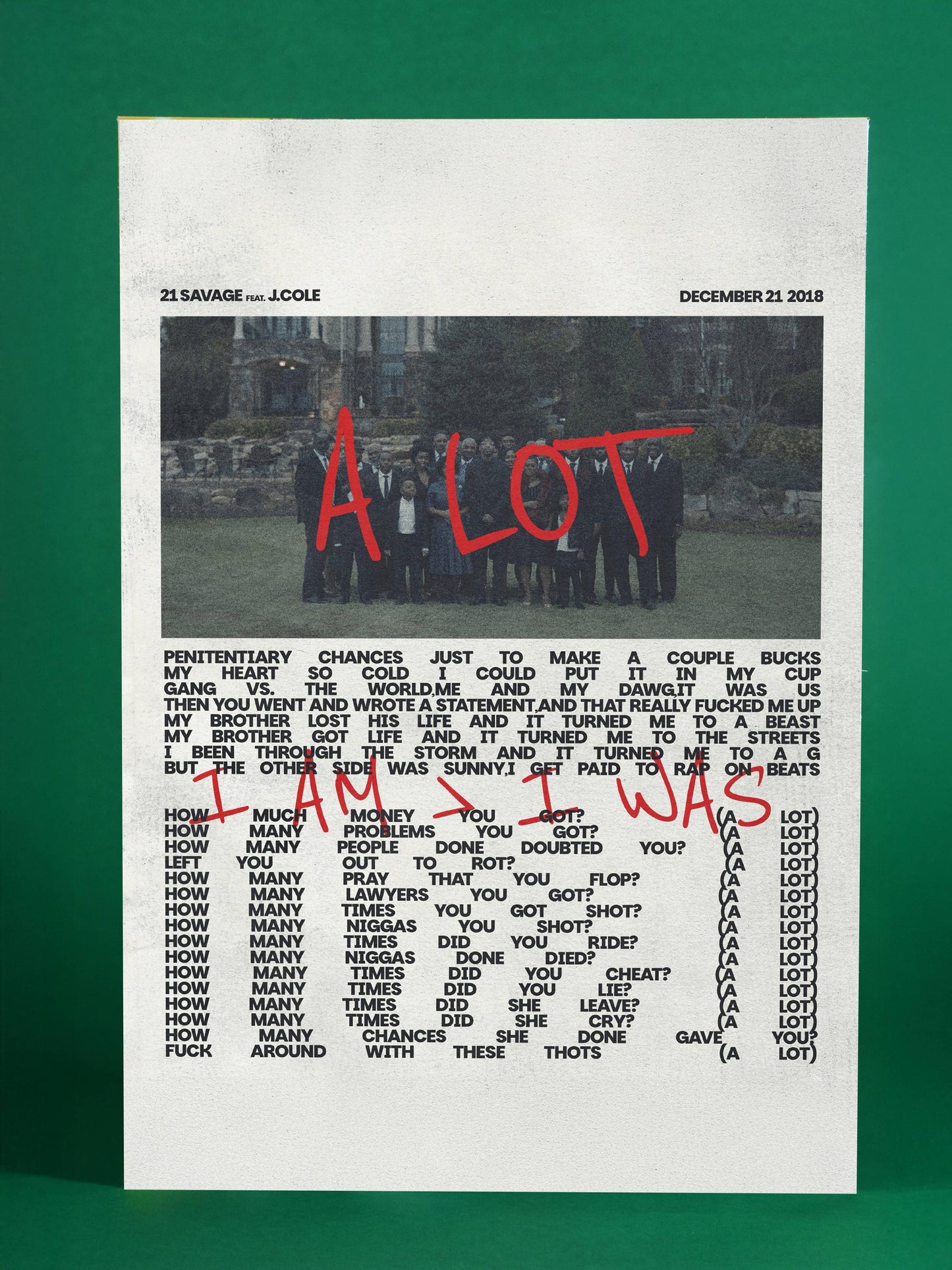 A Lot Minimalist Rap Art Poster