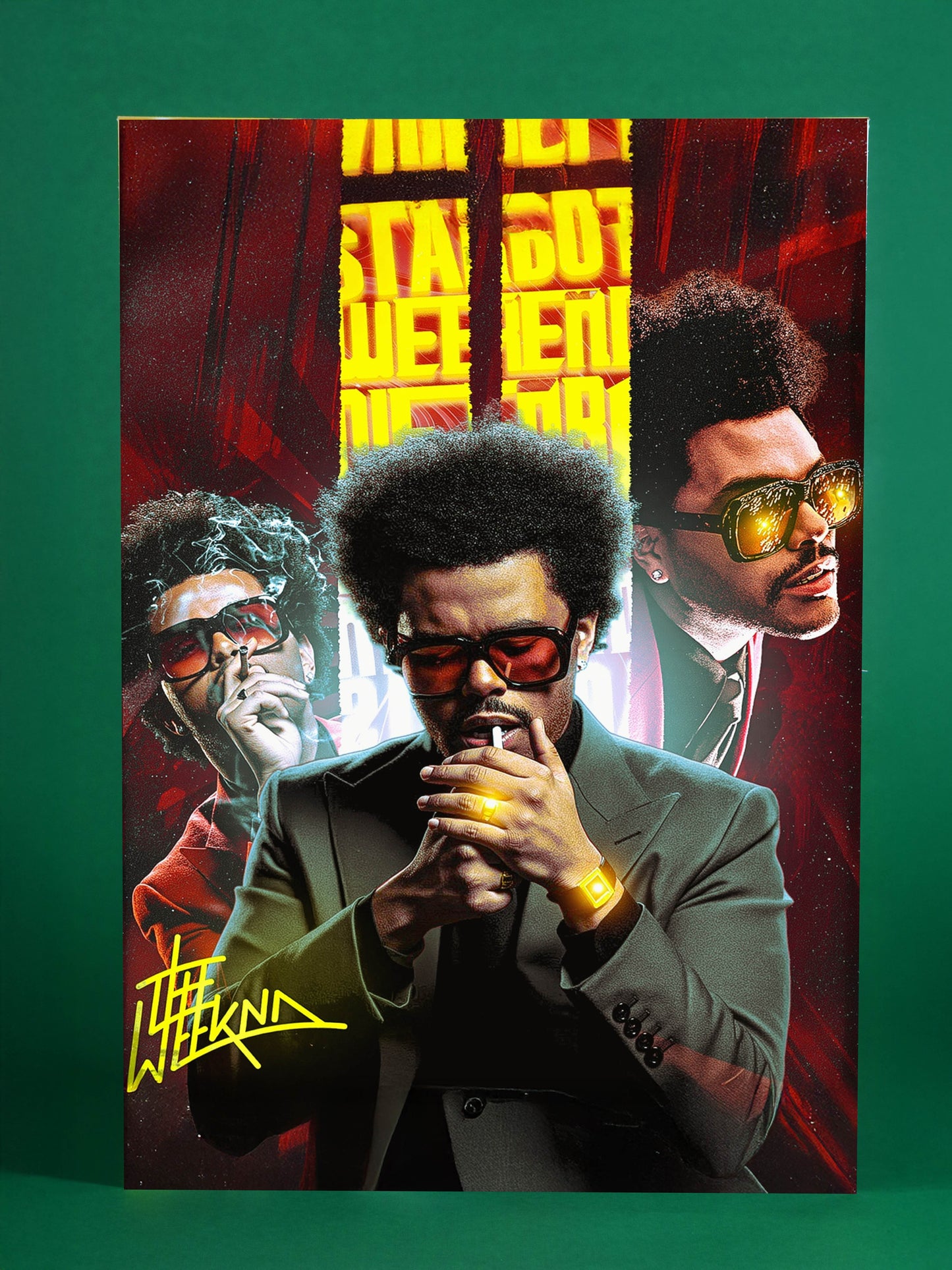 The Weeknd “Starboy” Theatrical Red Poster