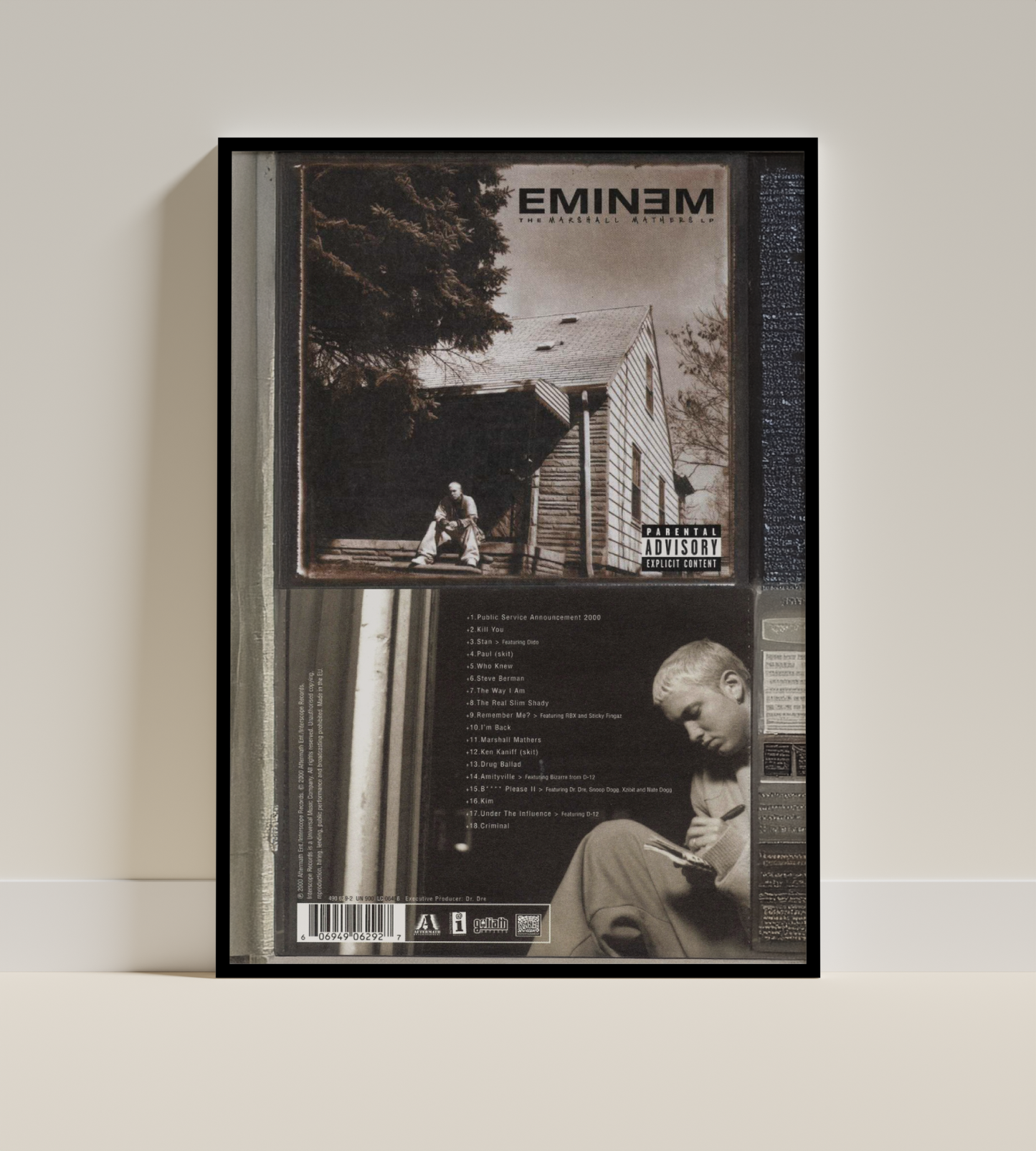 Eminem – The Marshall Mathers LP Back Cover Poster