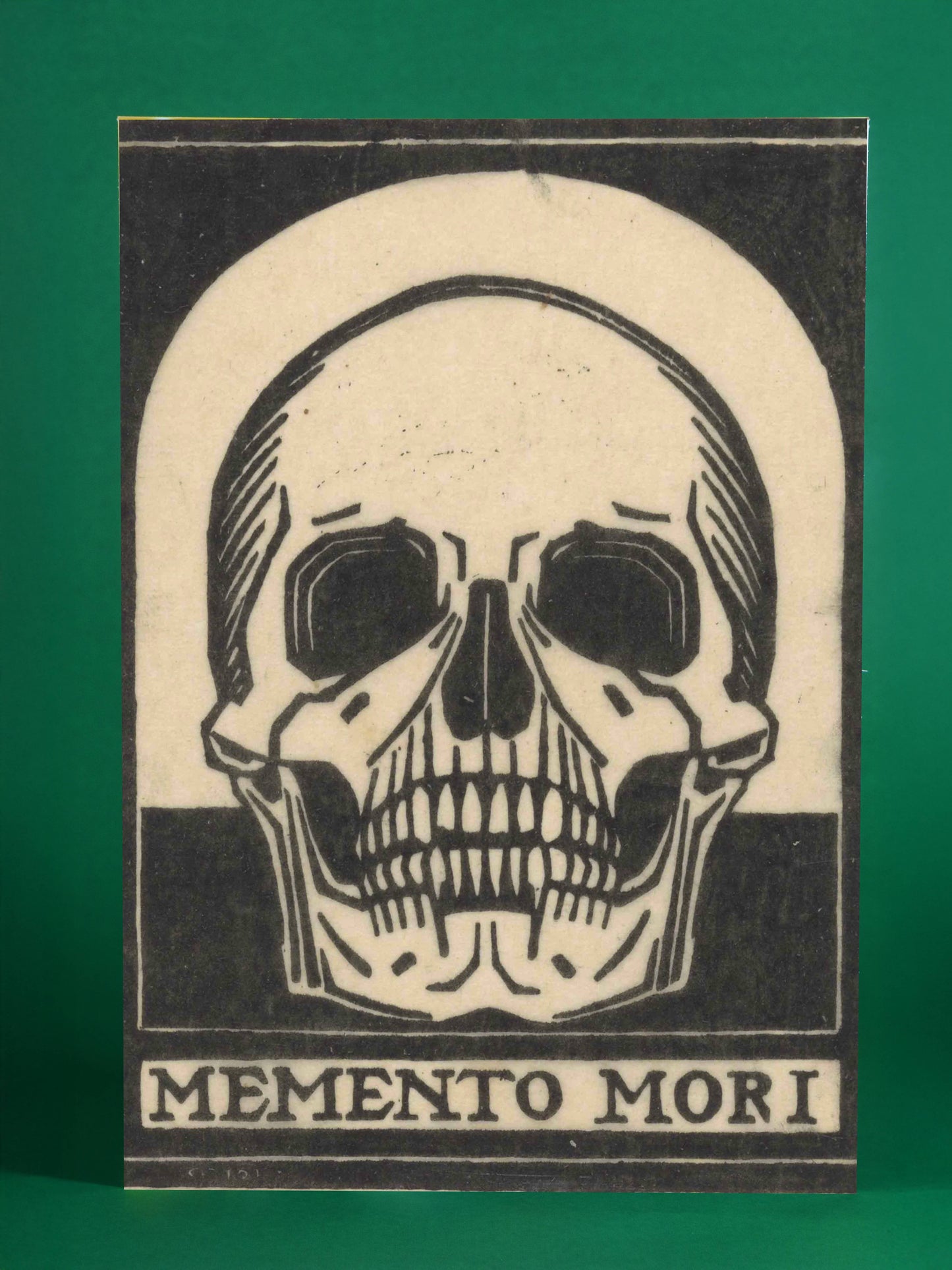 Memento Mori Skull – Minimalist Black & White Art Print