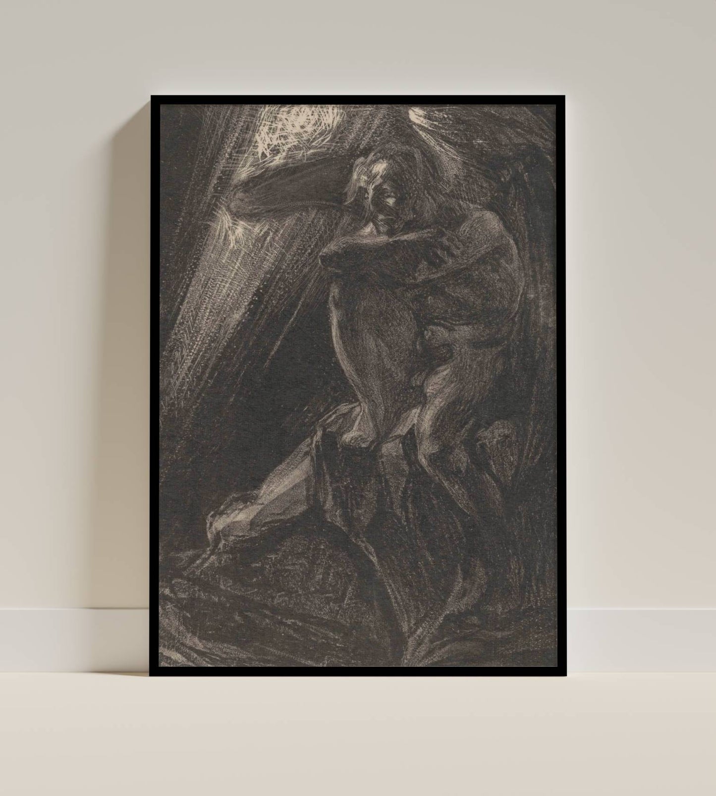 Melancholy Figure in Light Vintage Art