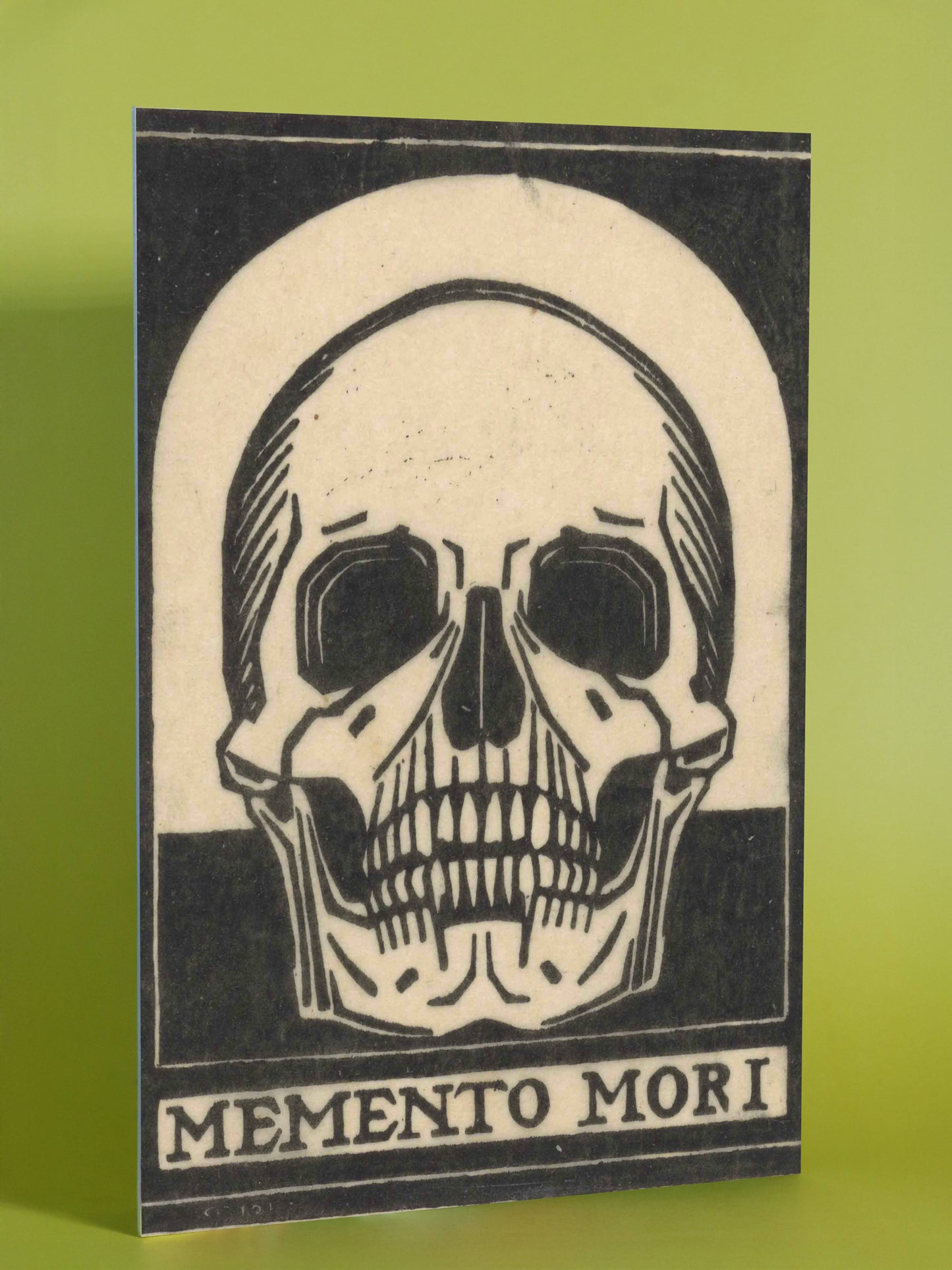 Memento Mori Skull – Minimalist Black & White Art Print