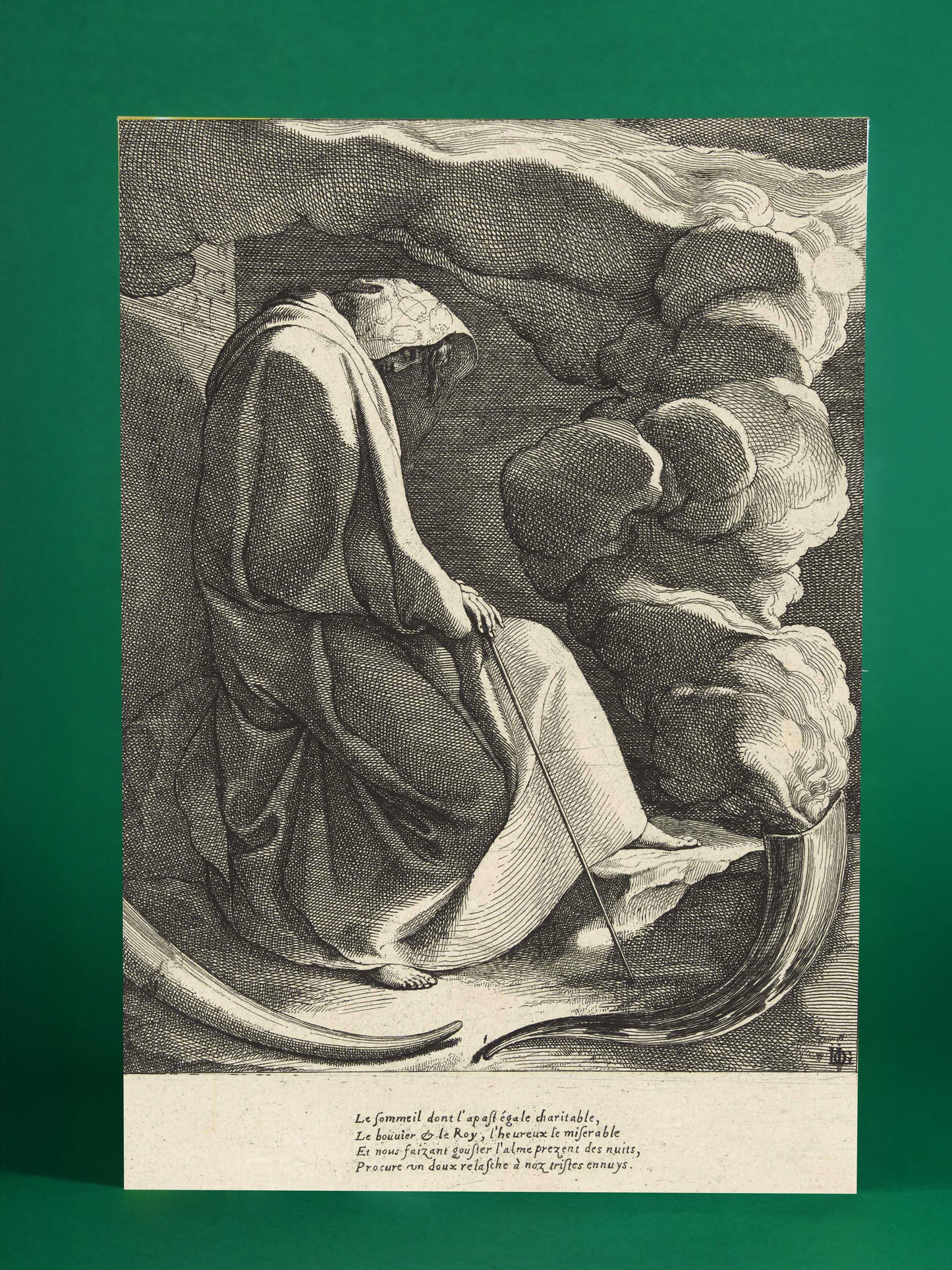 Sleep and Solitude Classical Engraving