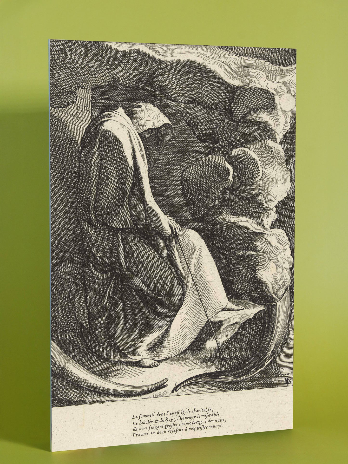 Sleep and Solitude Classical Engraving