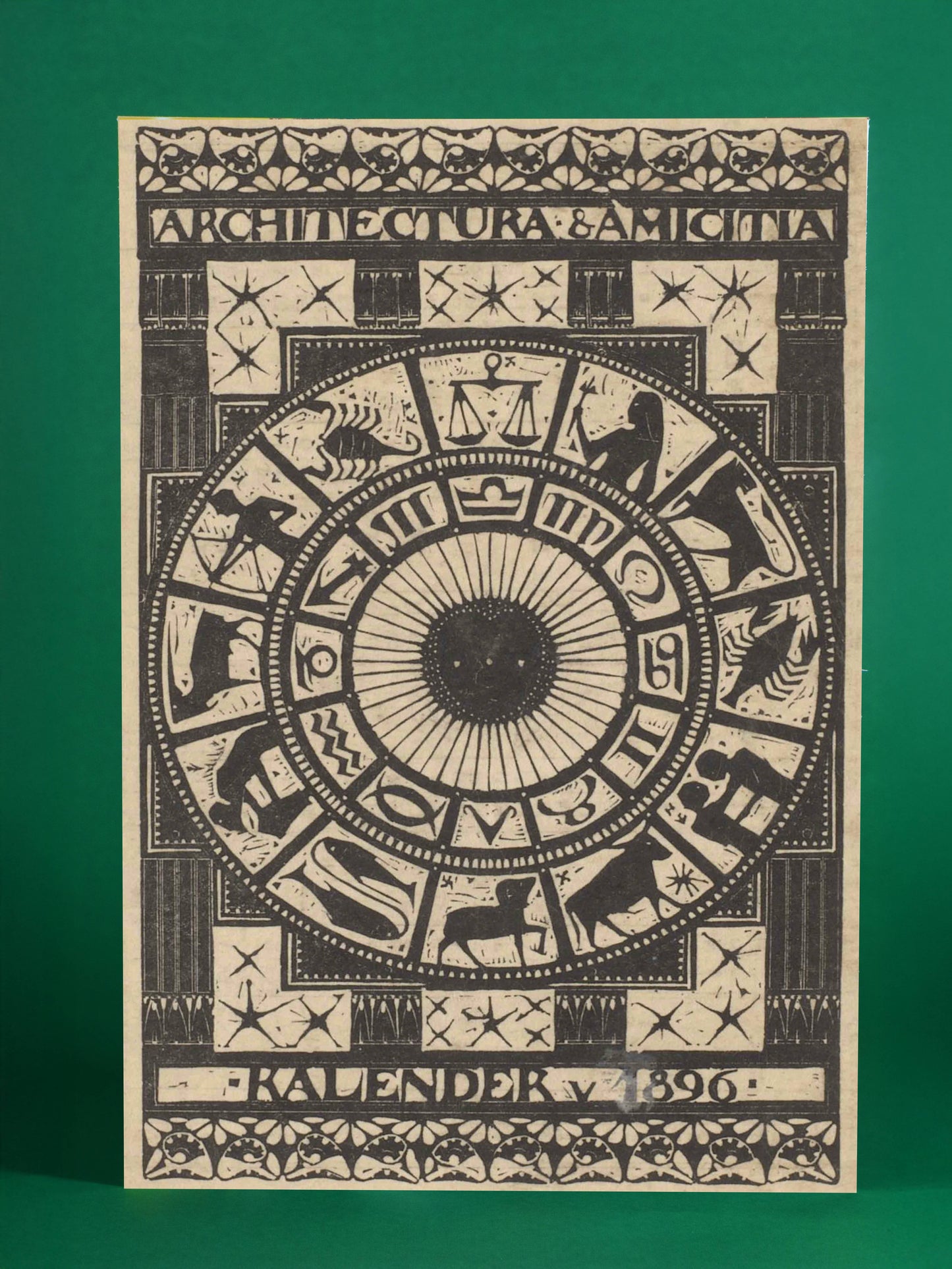 1896 Architectural Zodiac Calendar