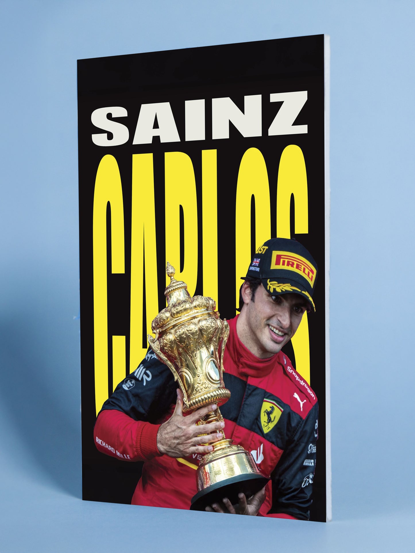 Carlos Sainz Ferrari Winner Poster – Formula 1 Trophy