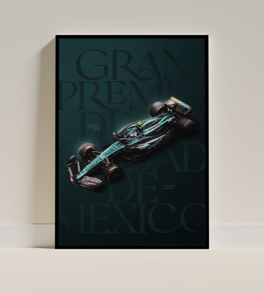 Aston Martin Formula 1 Grand Prix de Mexico Poster