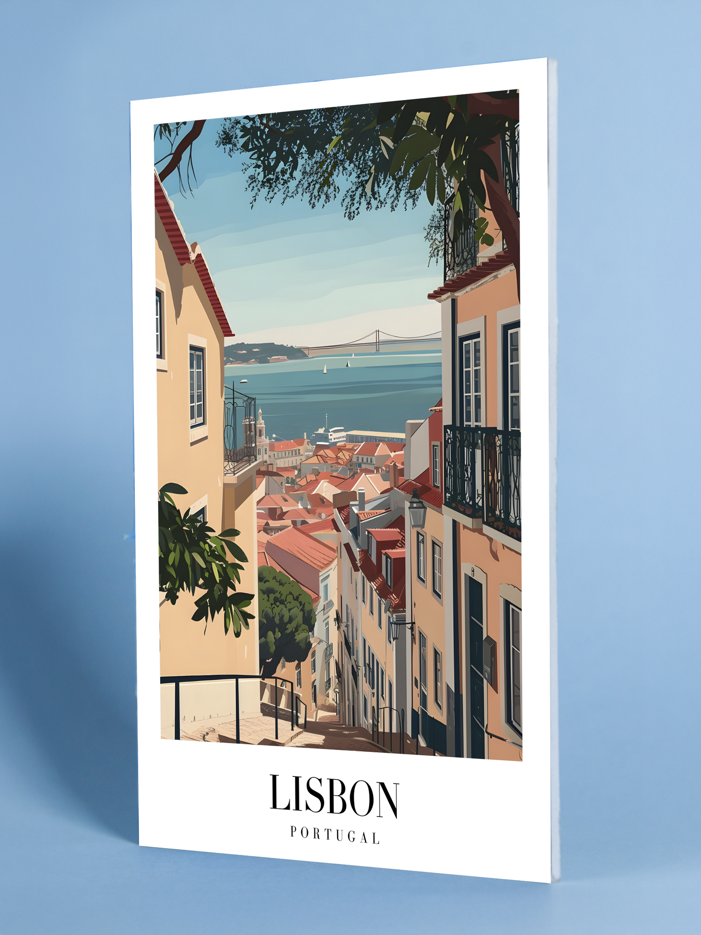 Lisbon Portugal Vintage Travel Poster