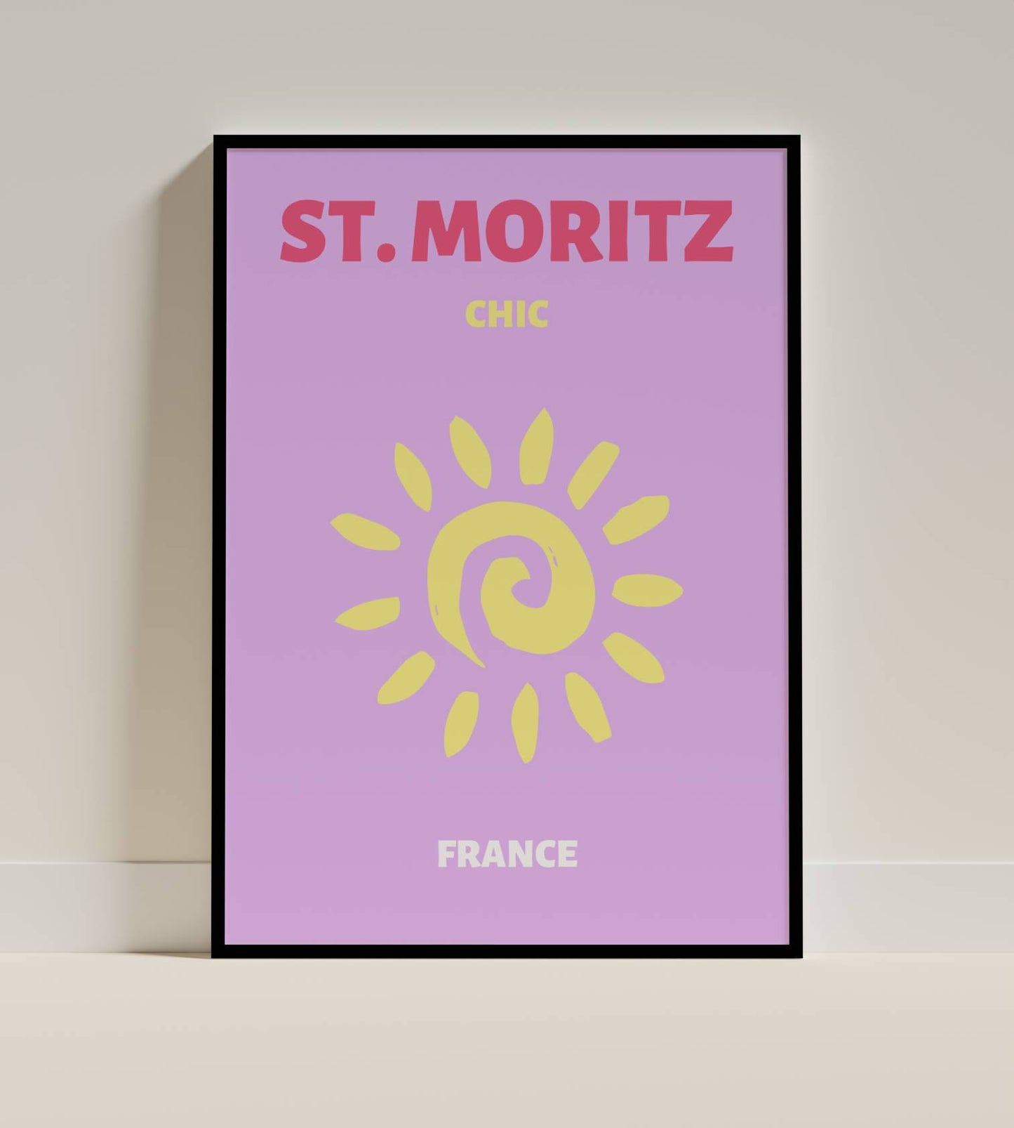 St. Moritz Chic France Sun Art Poster