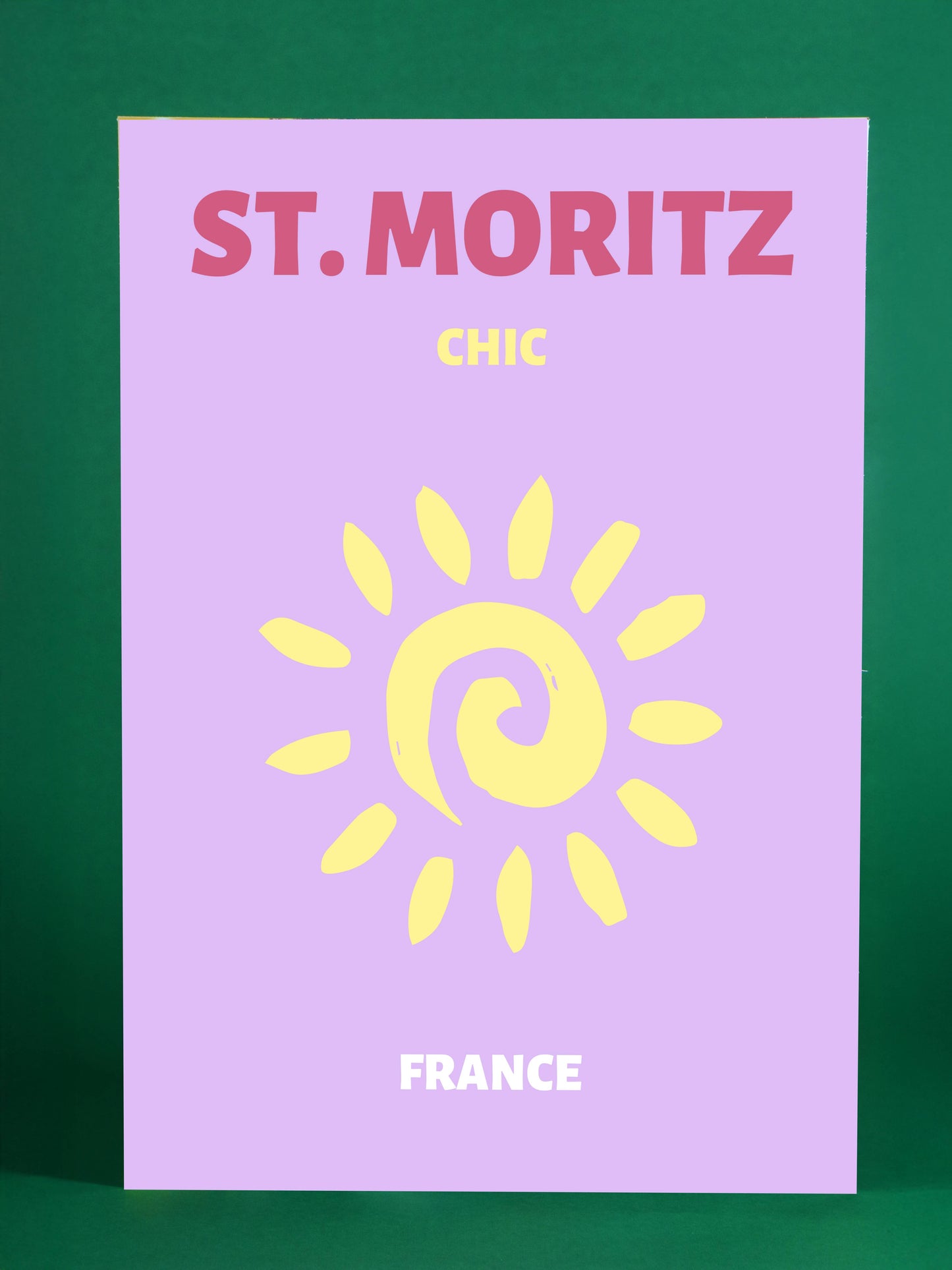 St. Moritz Chic France Sun Art Poster