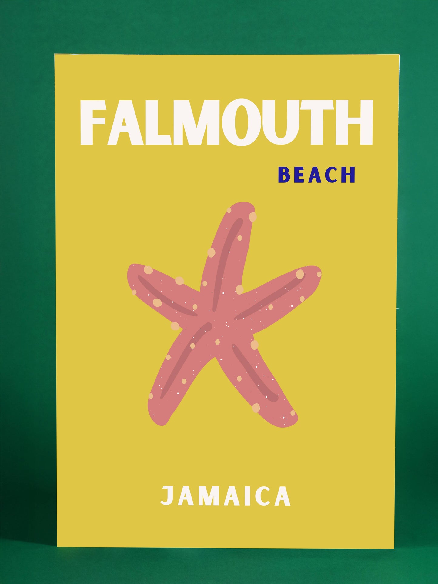 Jamaica Beach Poster – Falmouth Starfish Travel Artwork