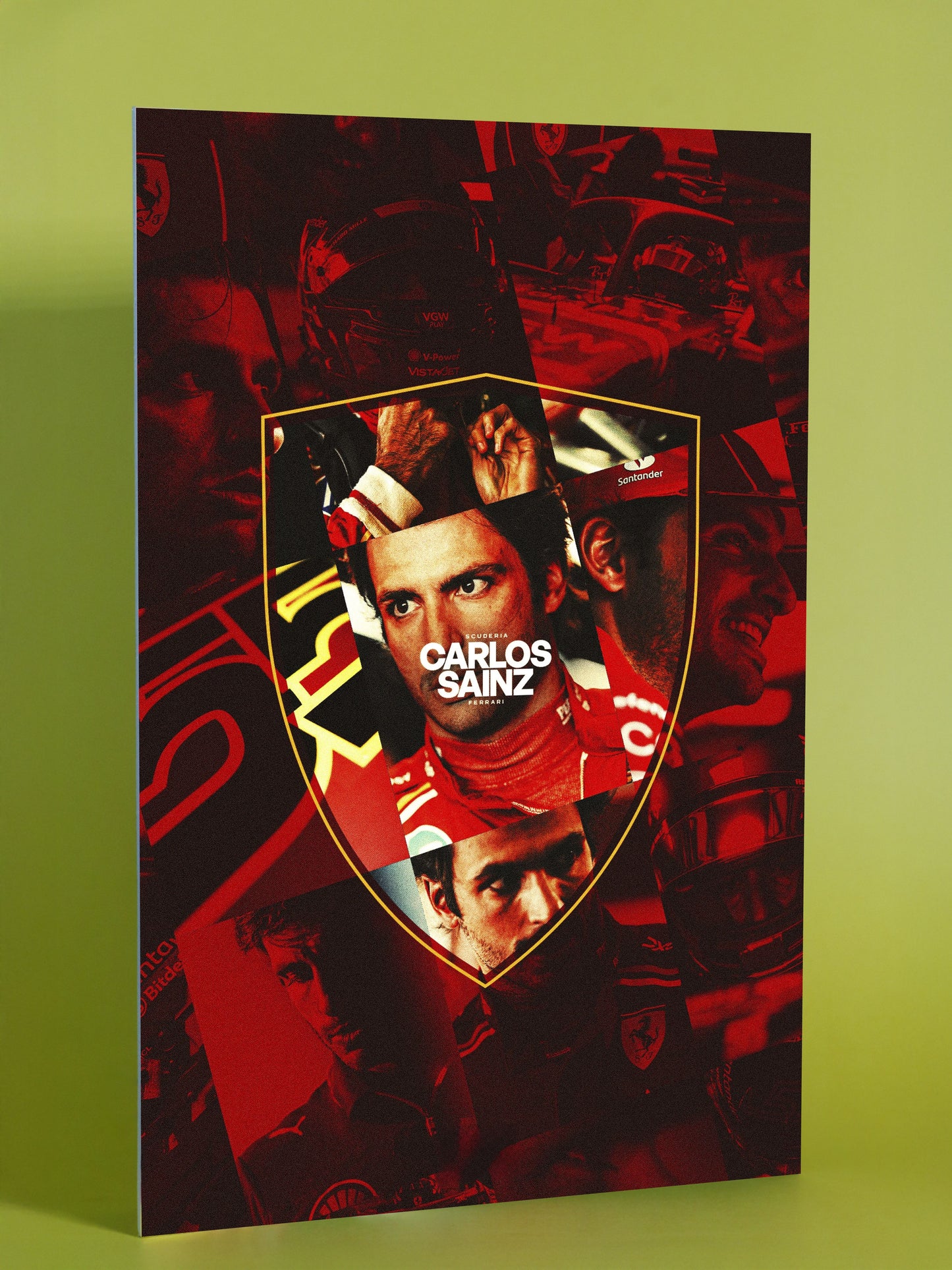 Carlos Sainz - Scuderia Ferrari Driver Collage Poster