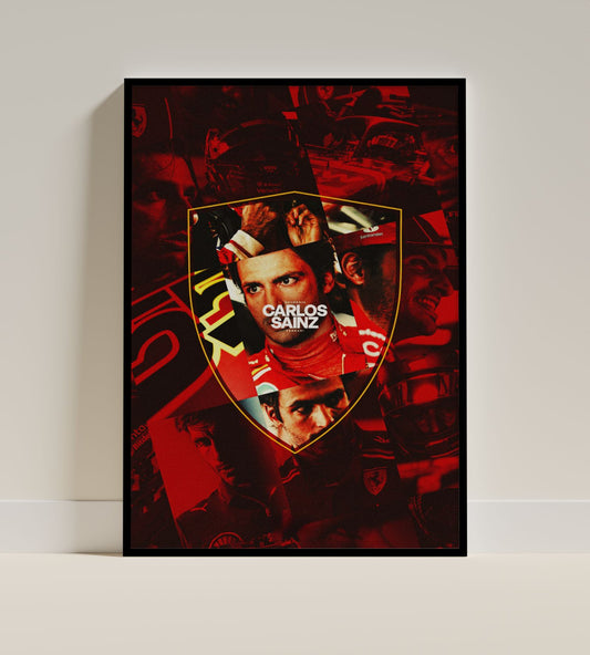 Carlos Sainz - Scuderia Ferrari Driver Collage Poster