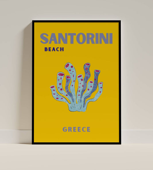 Santorini Beach Greece Art Print