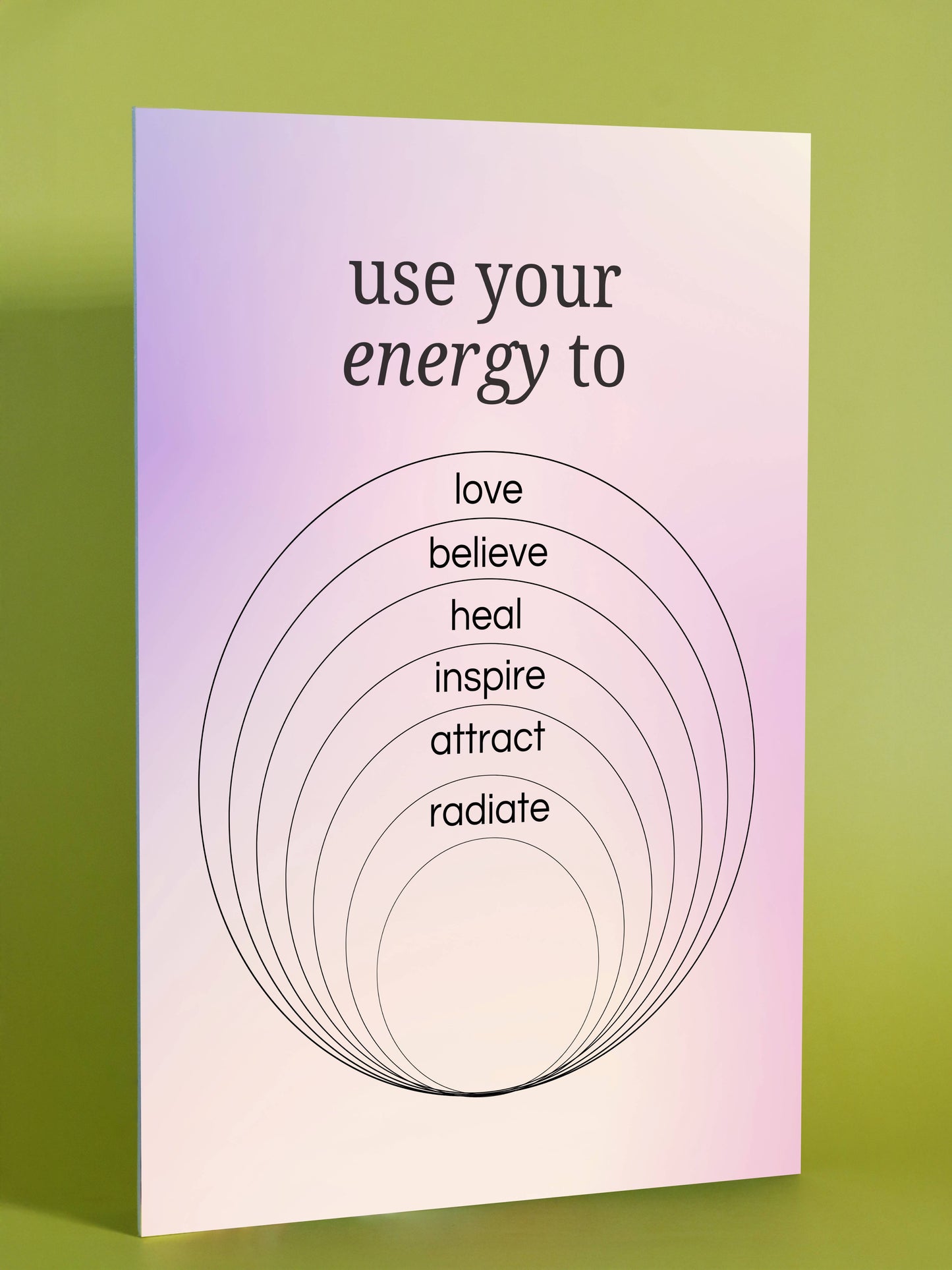 Use Your Energy – Inspirational Wall Art Print