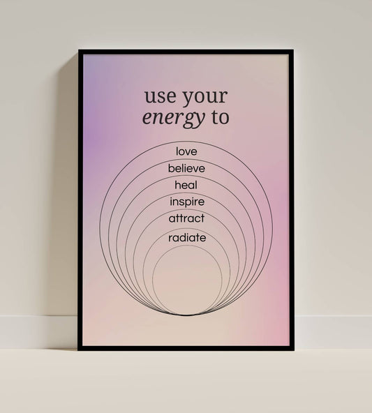 Use Your Energy – Inspirational Wall Art Print