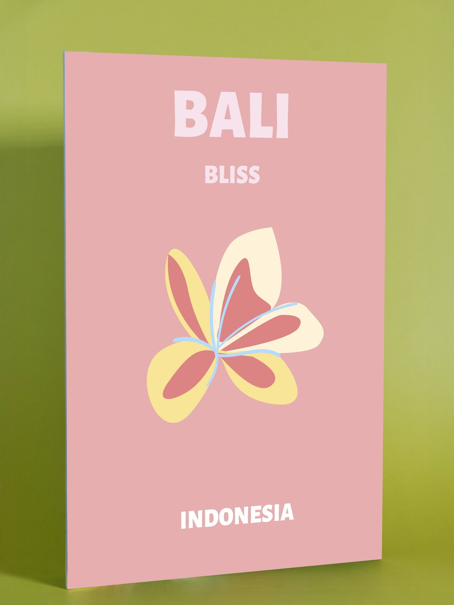 Bali Bliss Floral Poster – Indonesia Travel Art