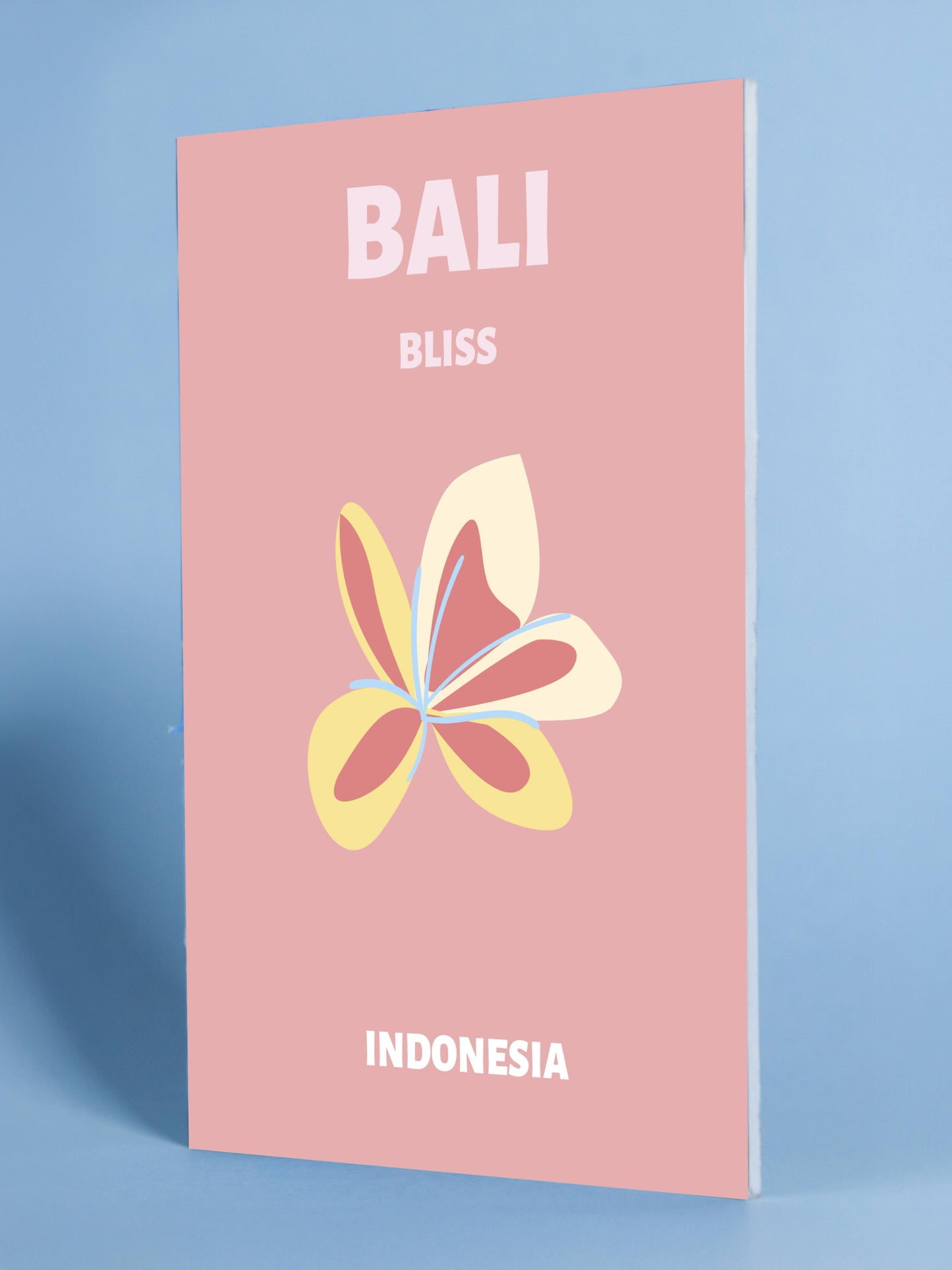 Bali Bliss Floral Poster – Indonesia Travel Art