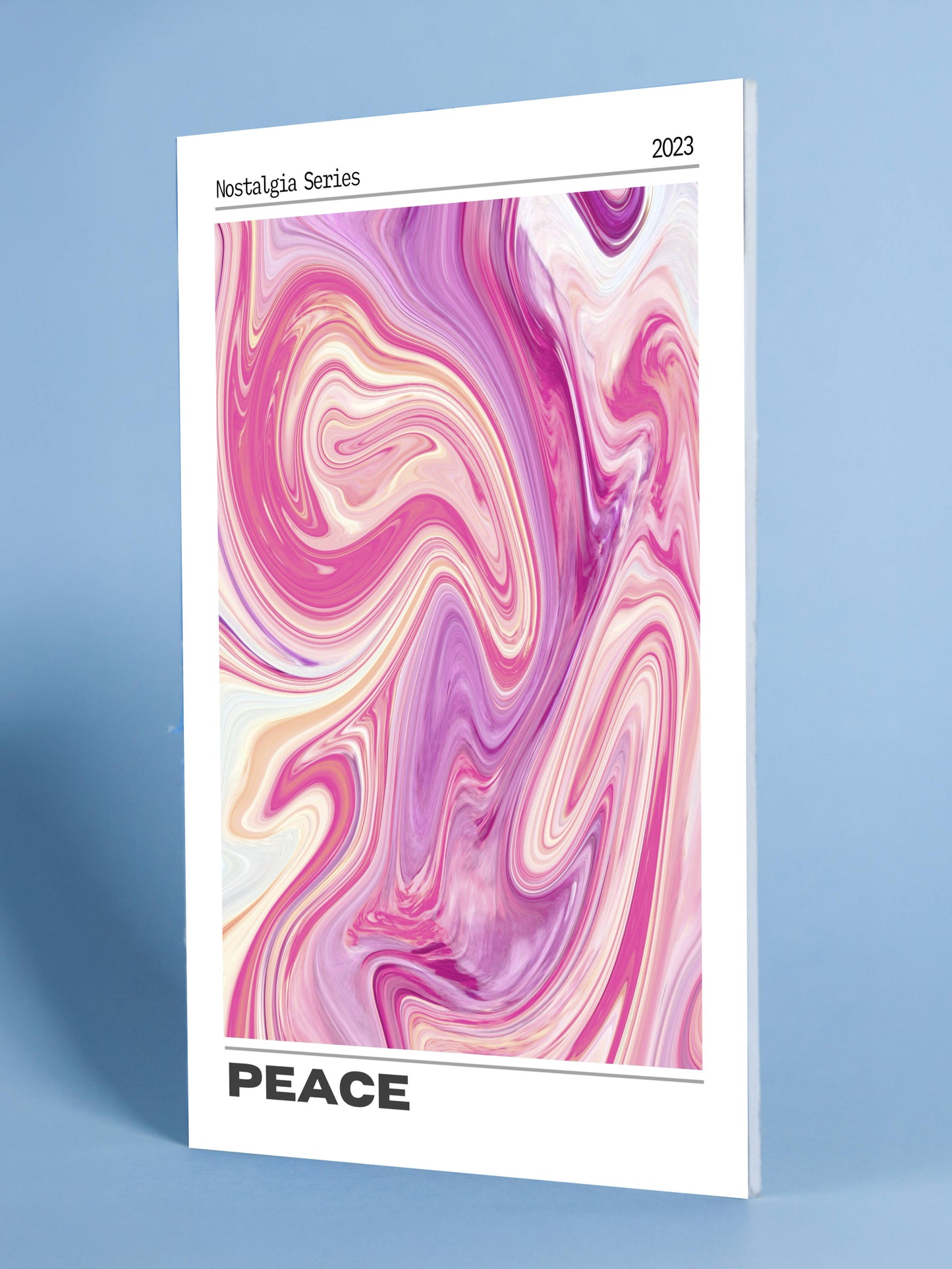 Peace - Nostalgia Series Abstract Pink Swirl