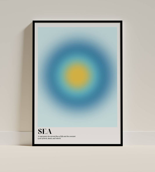 Abstract Sea Flow Poster – Modern Coastal
