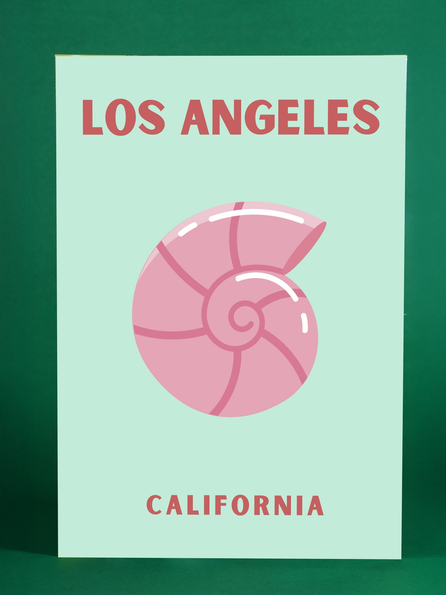 Los Angeles California Coastal Seashell Art Print