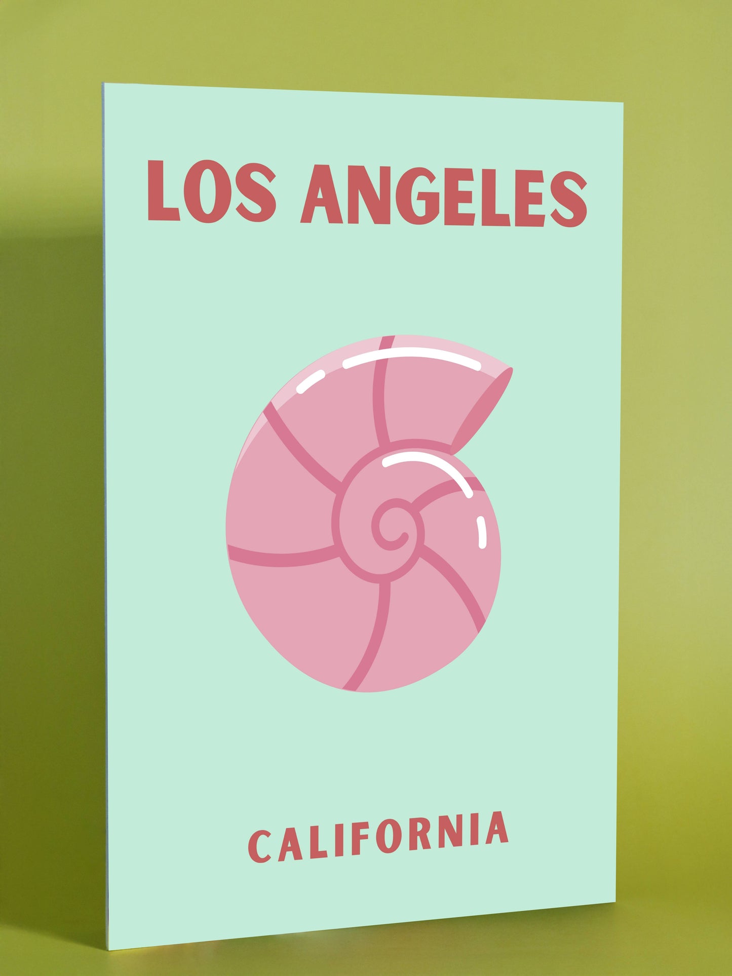 Los Angeles California Coastal Seashell Art Print