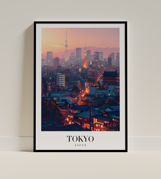 Tokyo Japan Skyline Print – Modern Urban Cityscape Poster