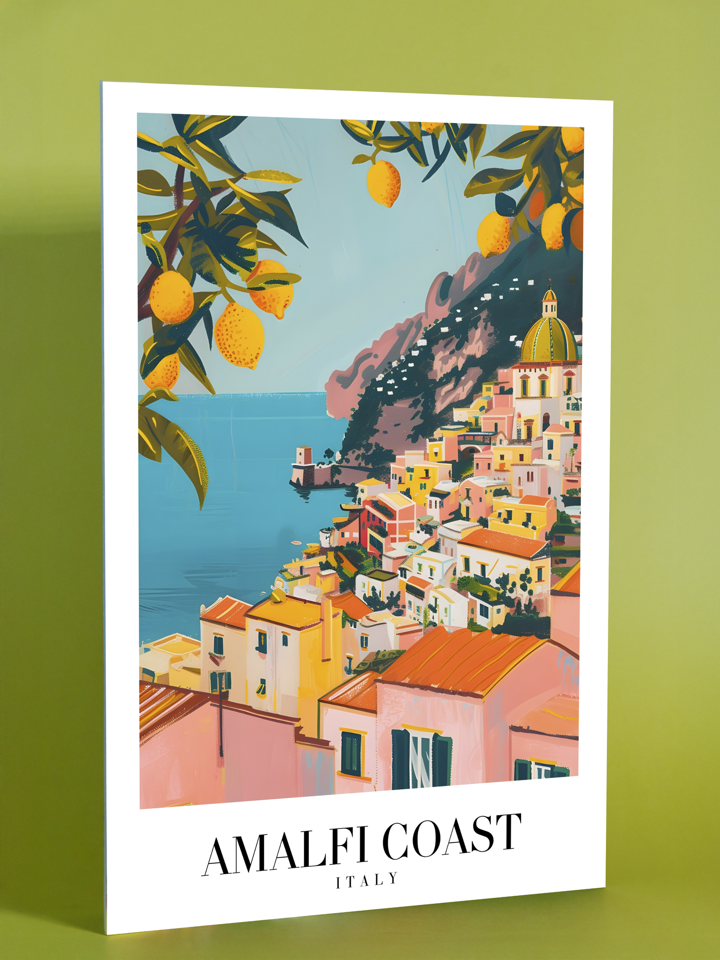 Amalfi Coast Italy Art Print – Mediterranean Seaside Poster