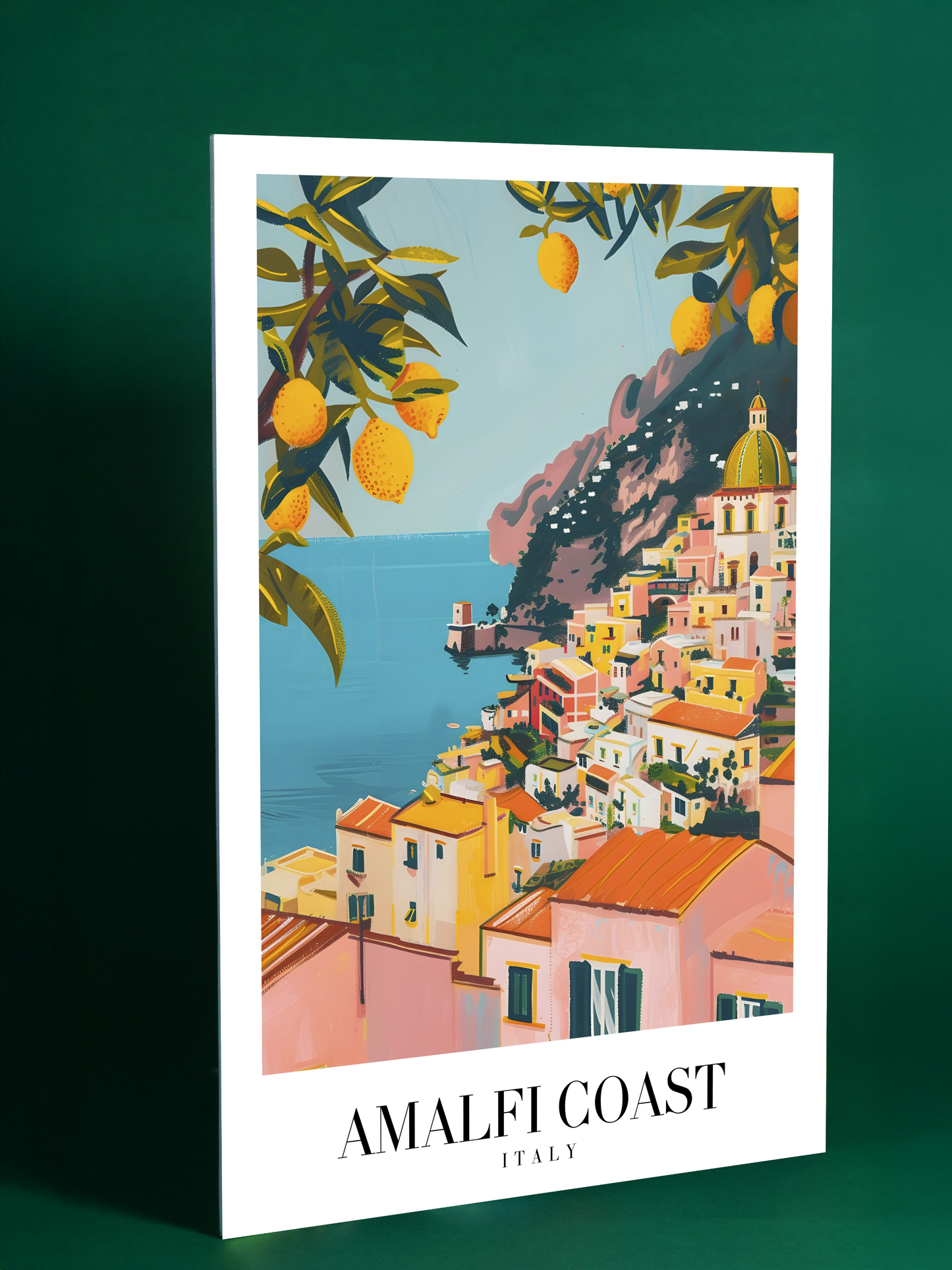 Amalfi Coast Italy Art Print – Mediterranean Seaside Poster