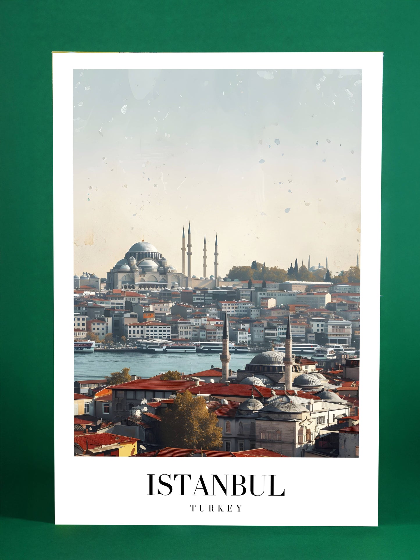 Istanbul Turkey Skyline Art Poster