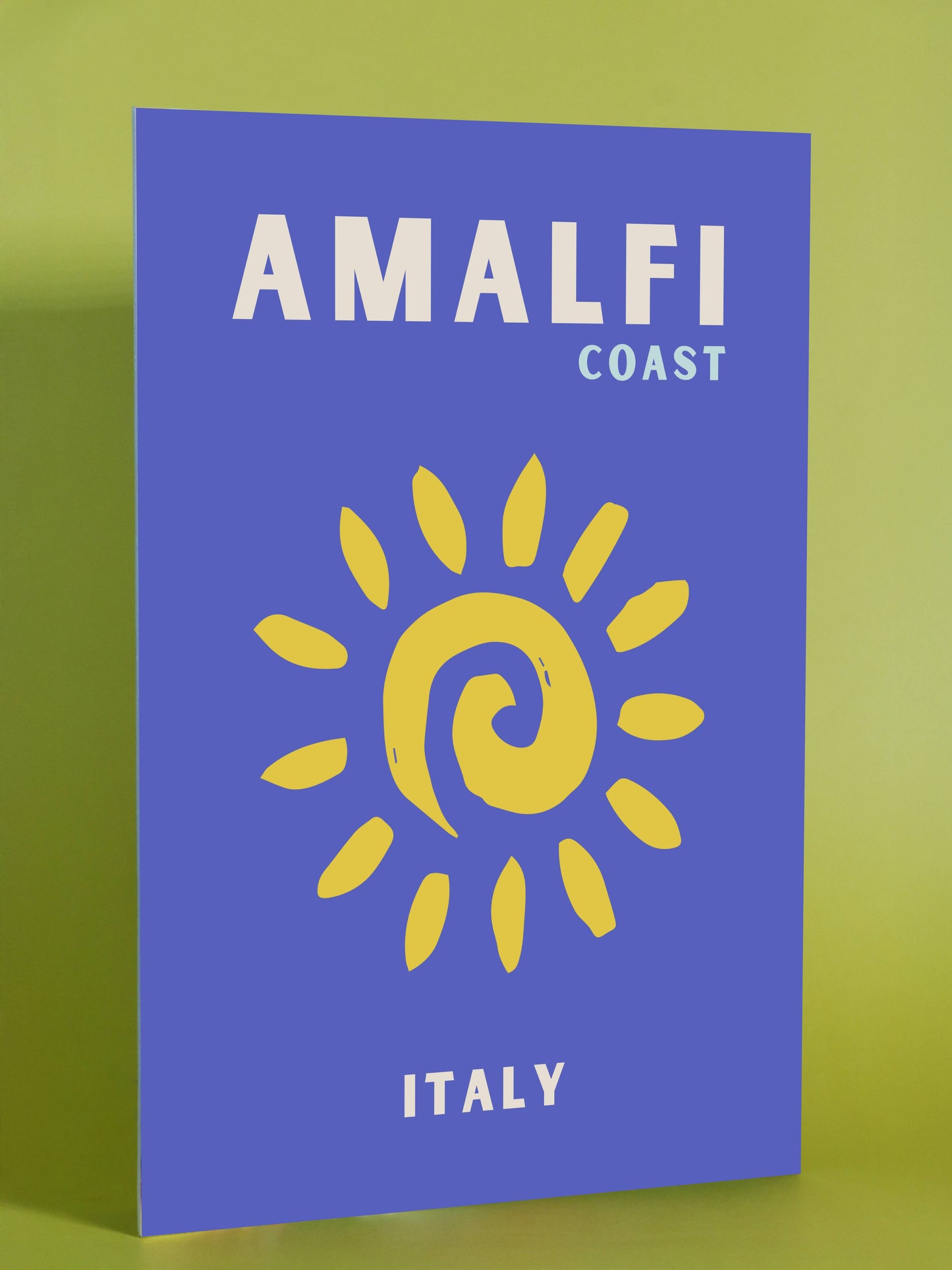 Amalfi Coast Italy Poster – Vibrant Sun Design